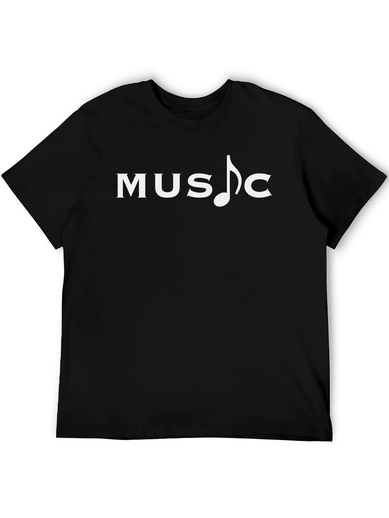 Music Note Graphic T-Shirt - Stylish Black Tee