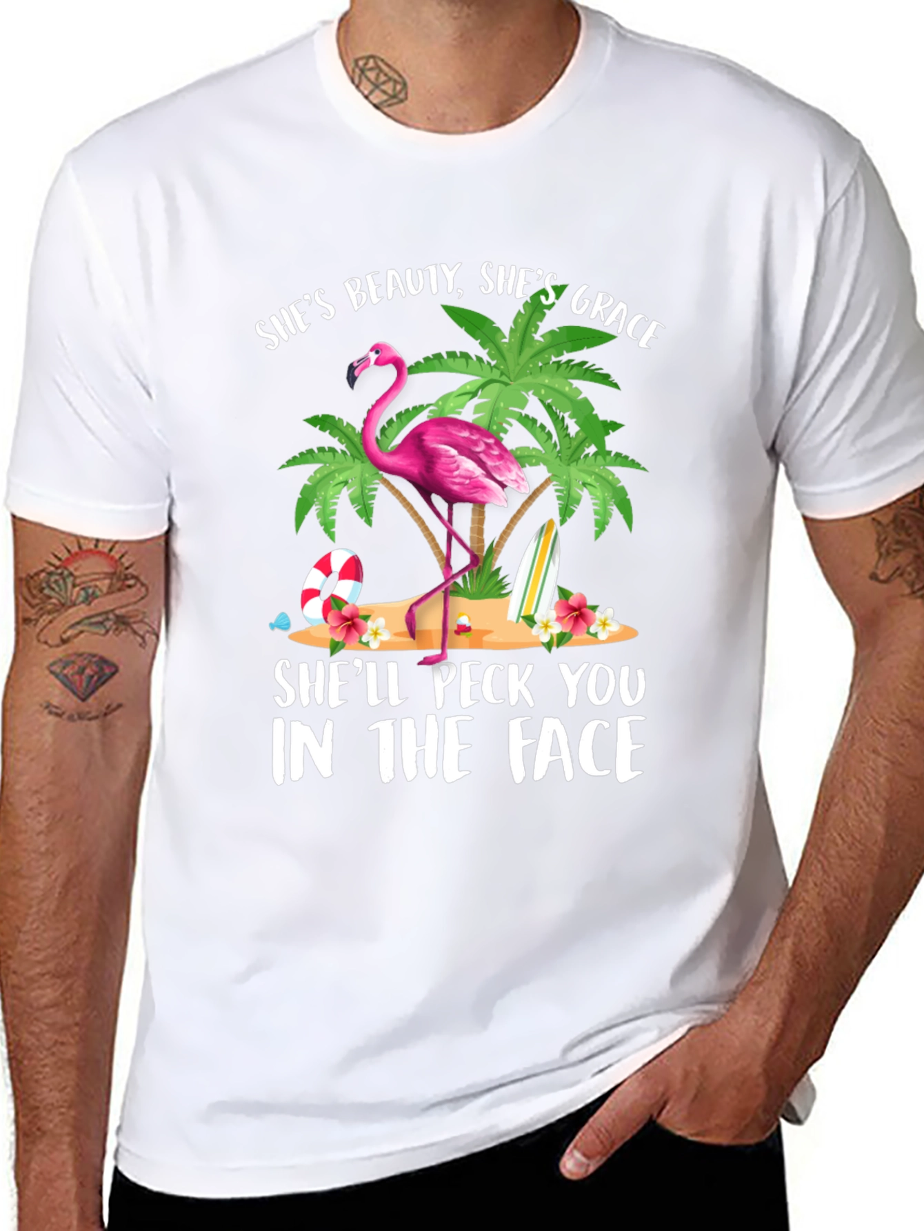Funny Flamingo Graphic T-Shirt