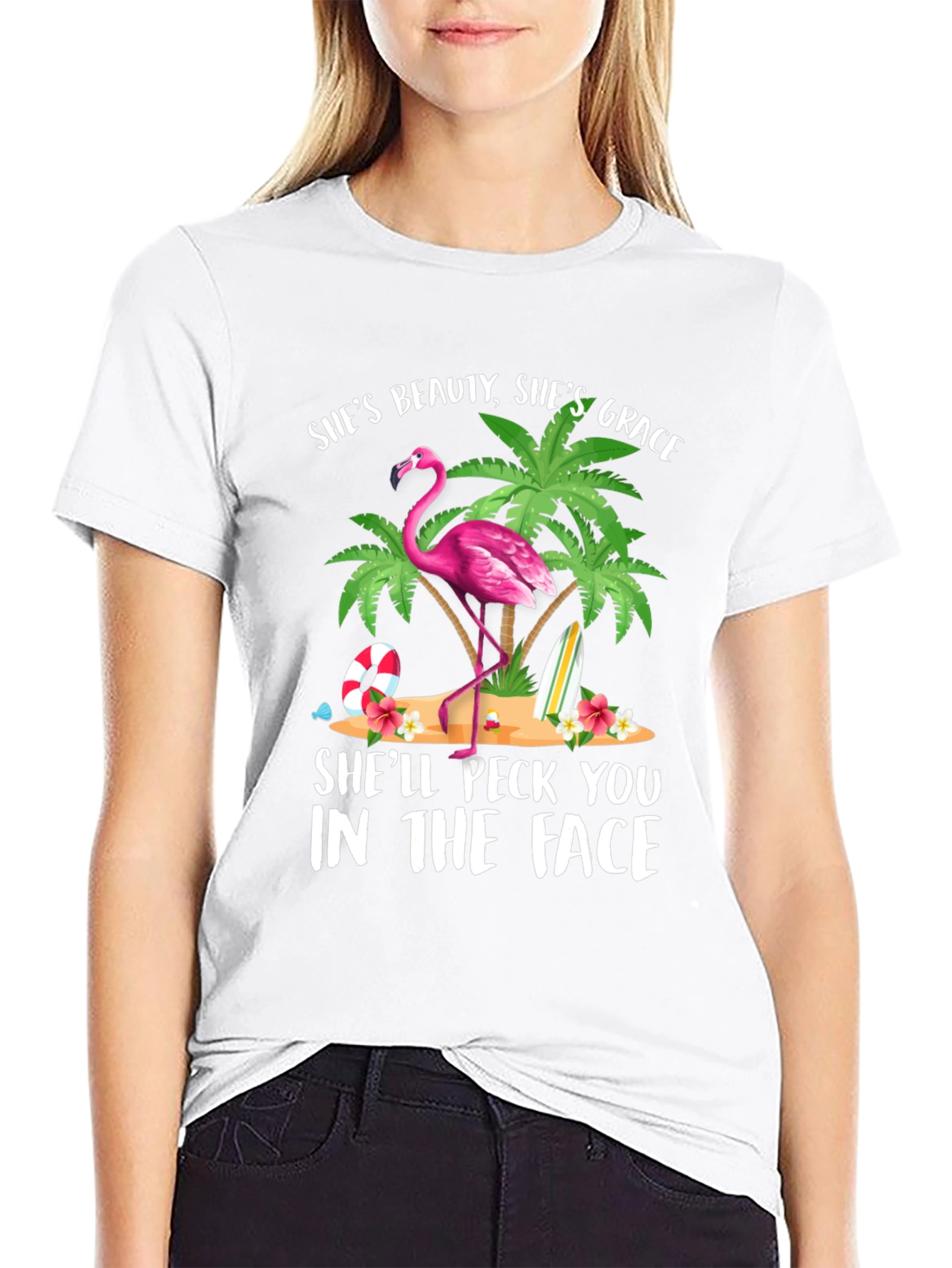 Funny Flamingo Graphic T-Shirt