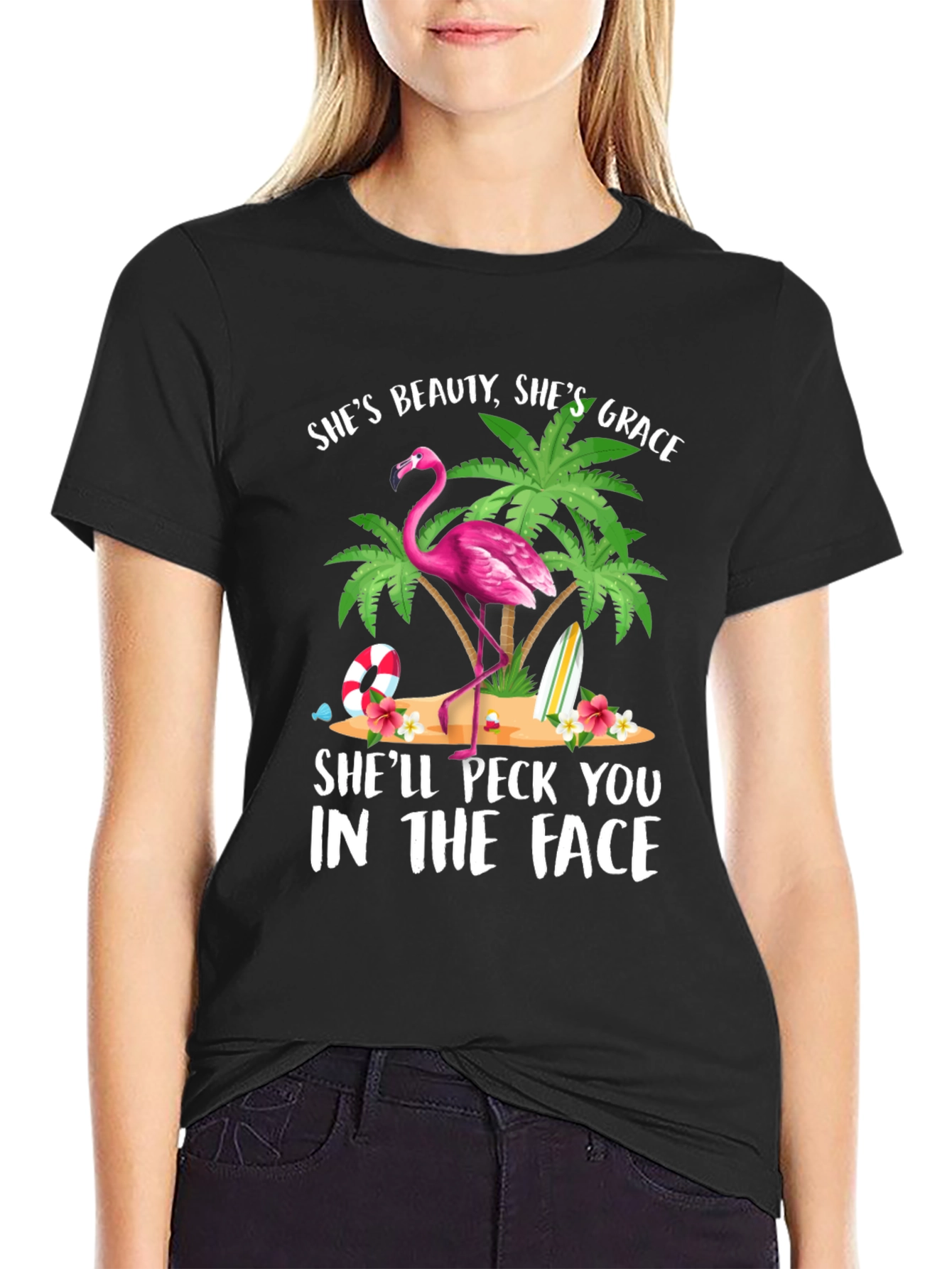 Funny Flamingo Graphic T-Shirt