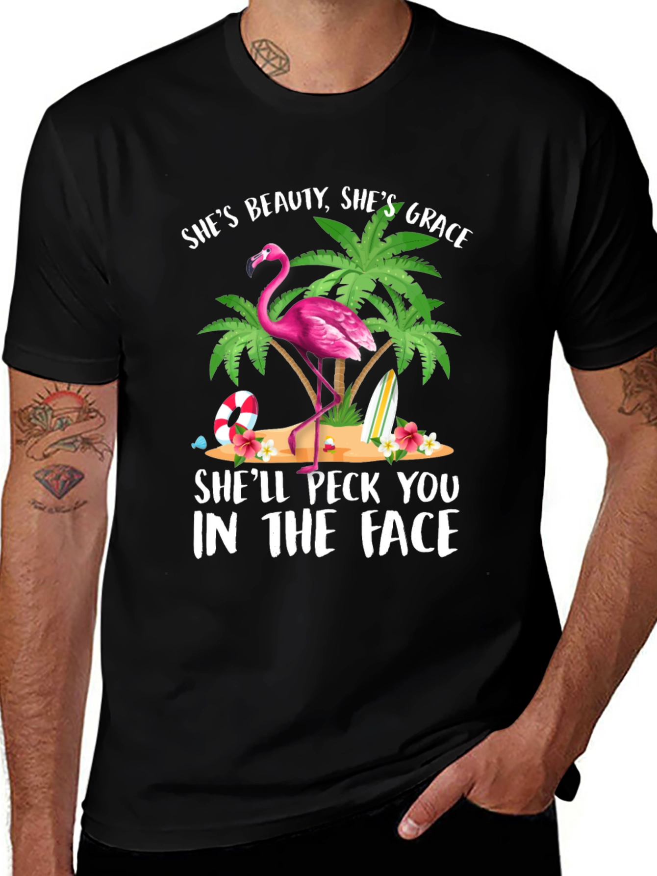 Funny Flamingo Graphic T-Shirt