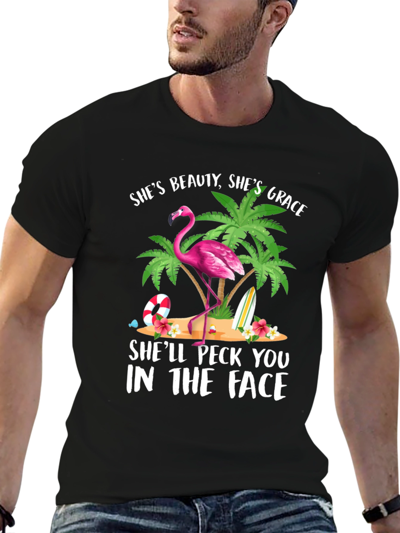 Funny Flamingo Graphic T-Shirt