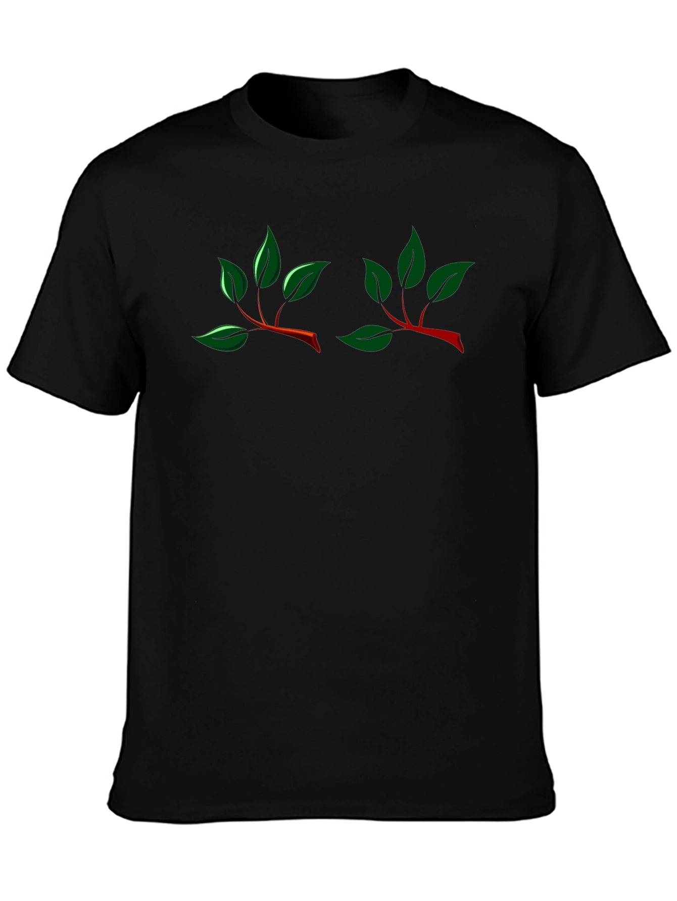 Leaf Branch Black T-Shirt