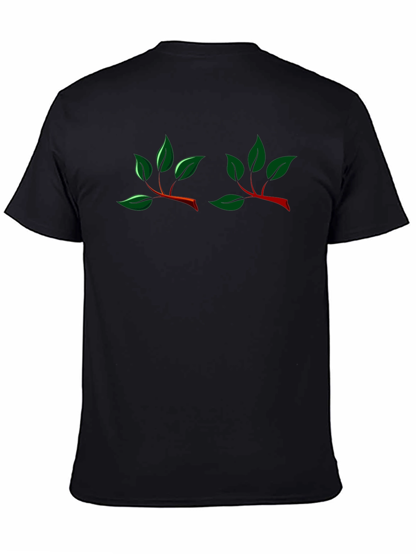 Leaf Branch Black T-Shirt