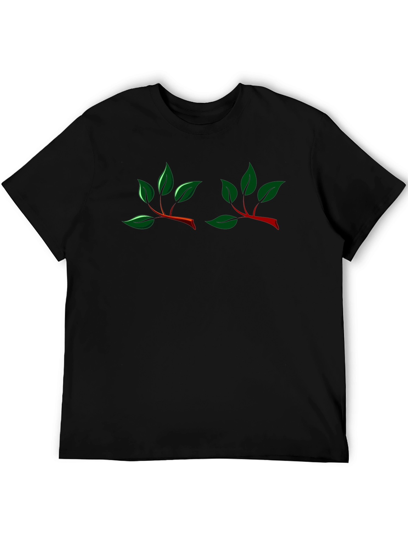 Leaf Branch Black T-Shirt