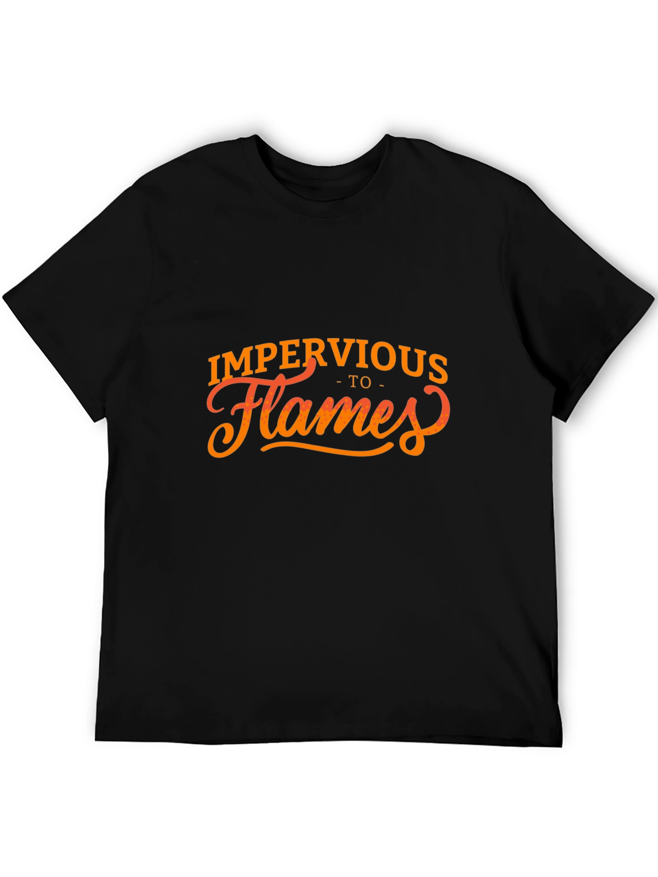 Impervious To Flames Graphic Tee - Black Cotton