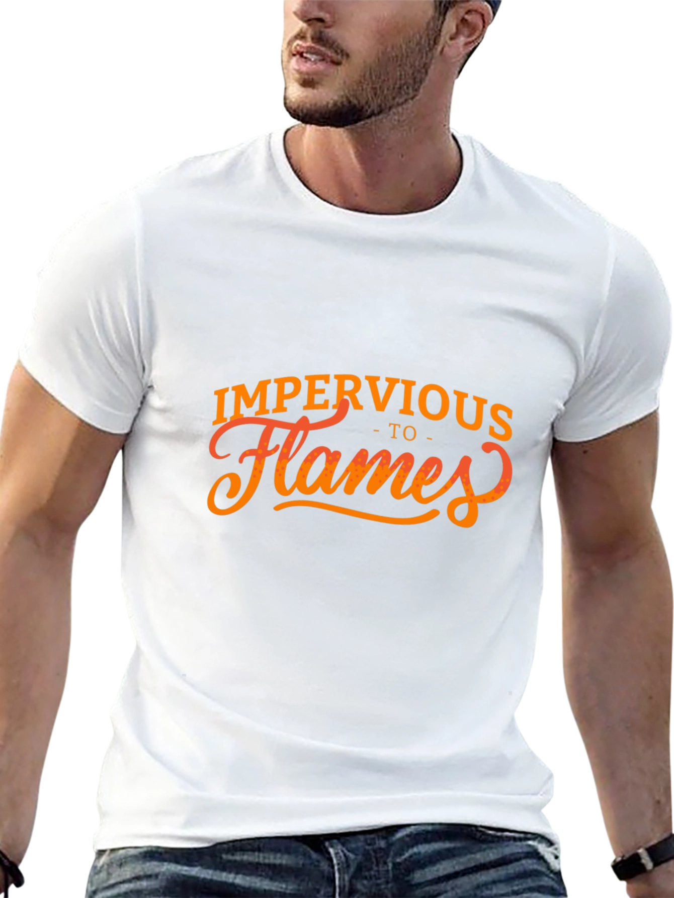 Impervious To Flames Graphic Tee - Black Cotton