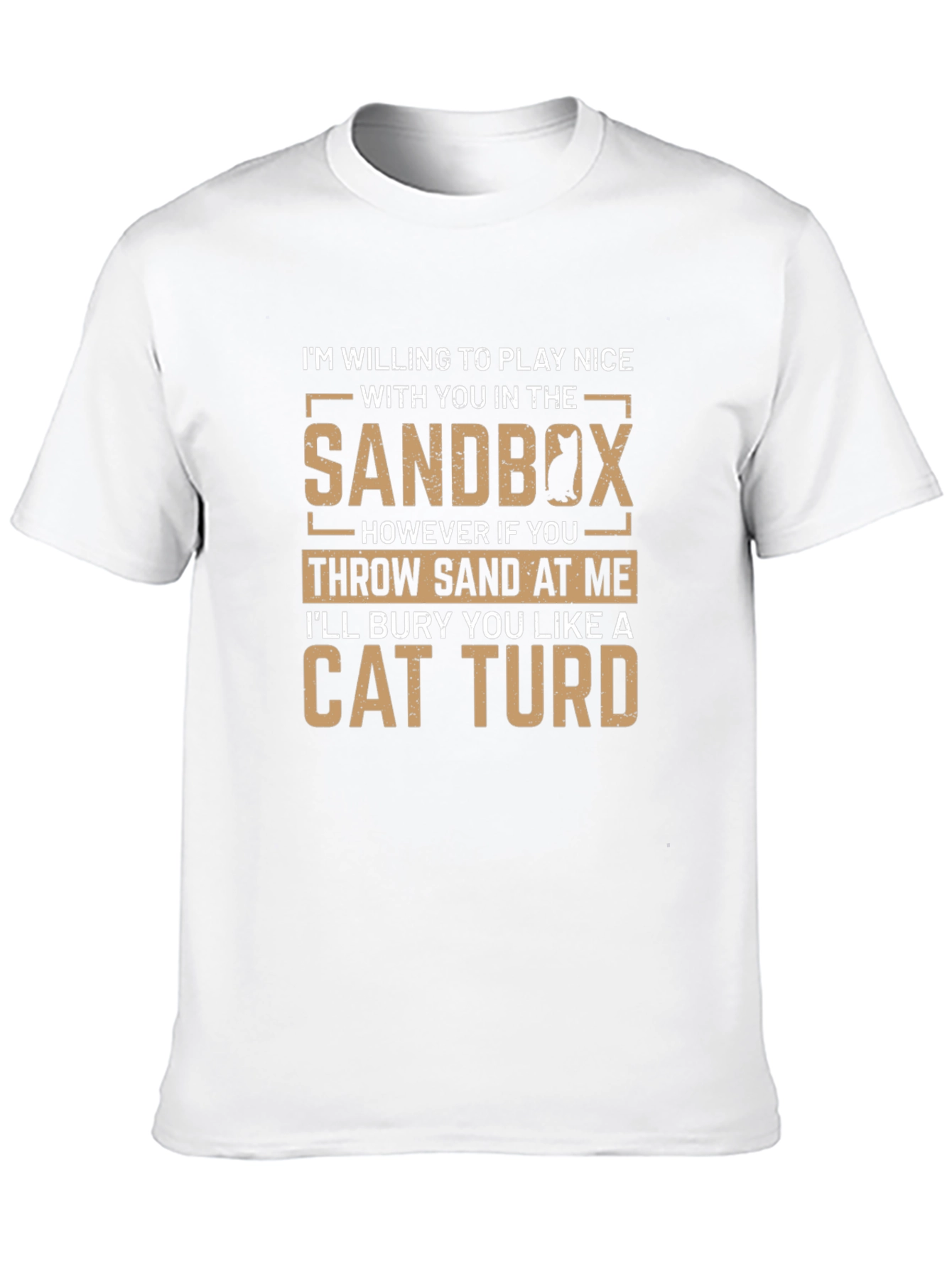 Sandbox Cat T-Shirt Funny Graphic Tee