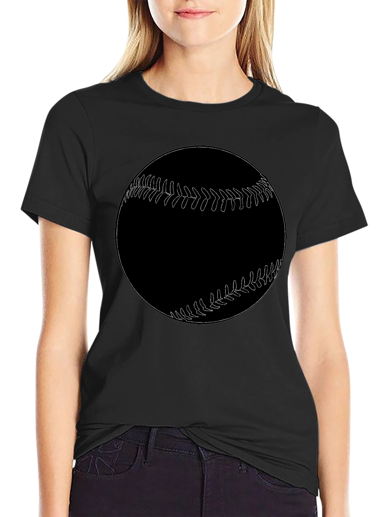 Baseball Graphic Tee - Black
