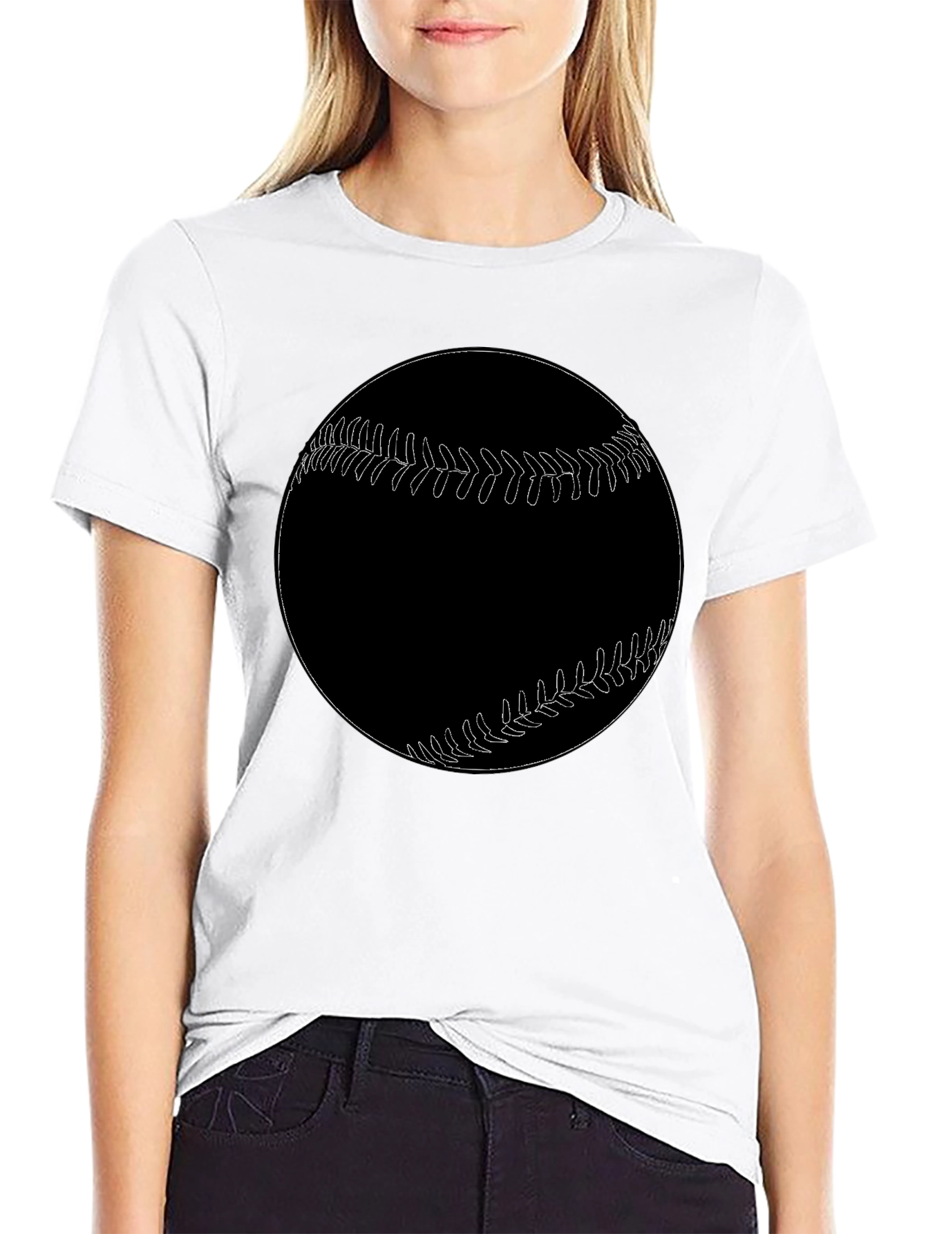 Baseball Graphic Tee - Black