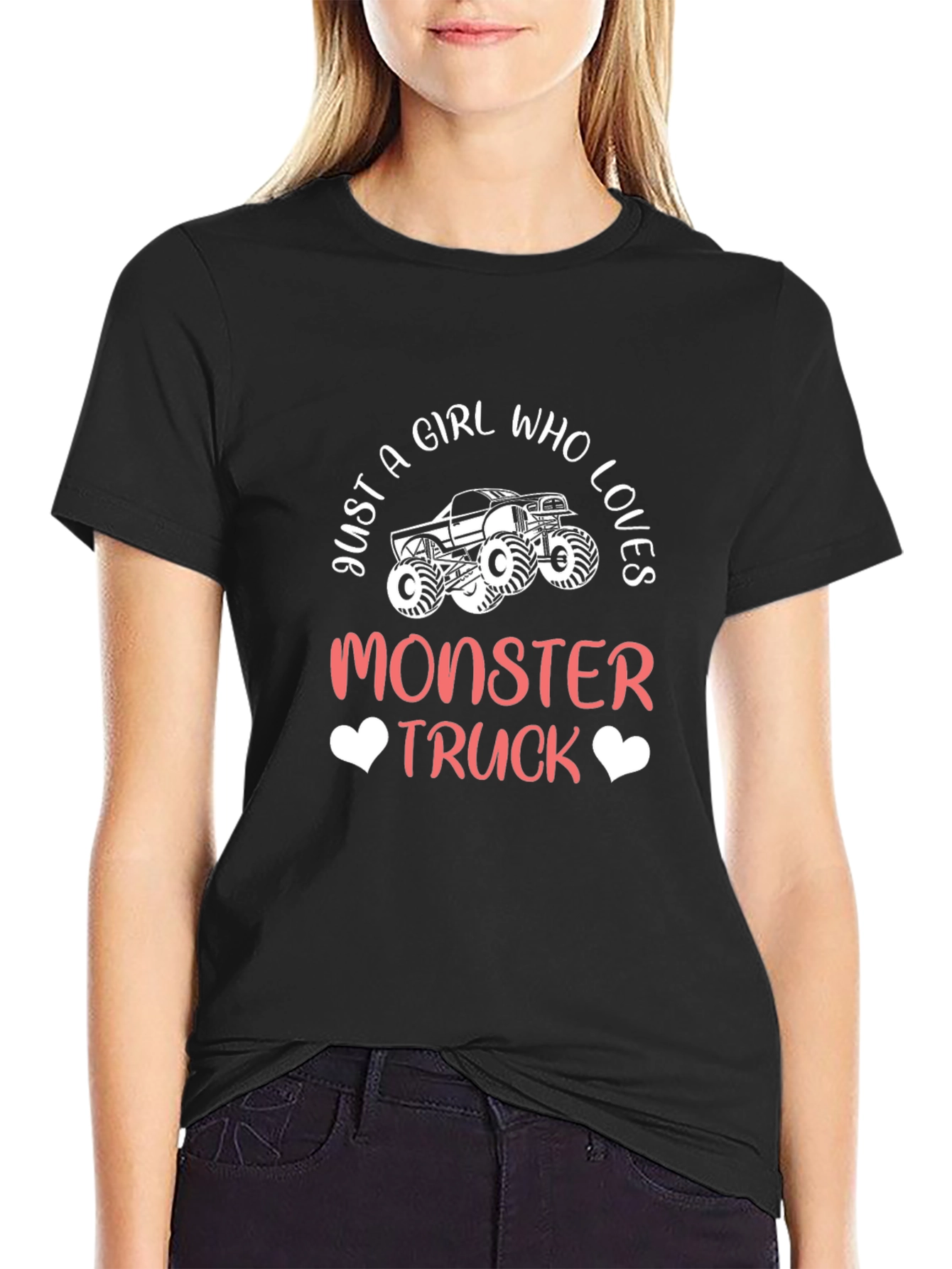 Girl Who Loves Monster Trucks T-Shirt