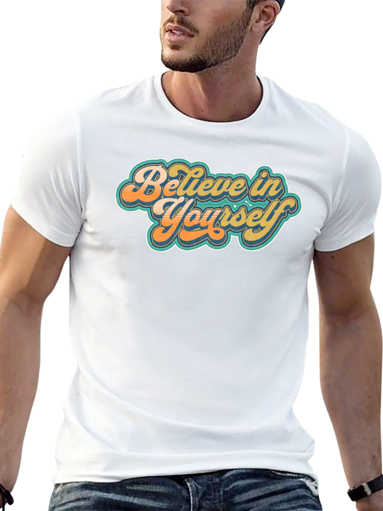 Retro Believe in Yourself Graphic Tee - Unisex