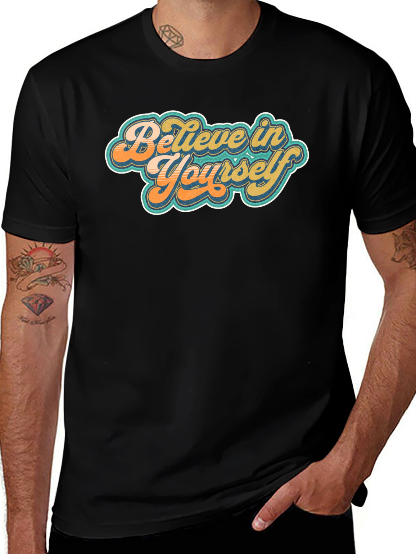 Retro Believe in Yourself Graphic Tee - Unisex