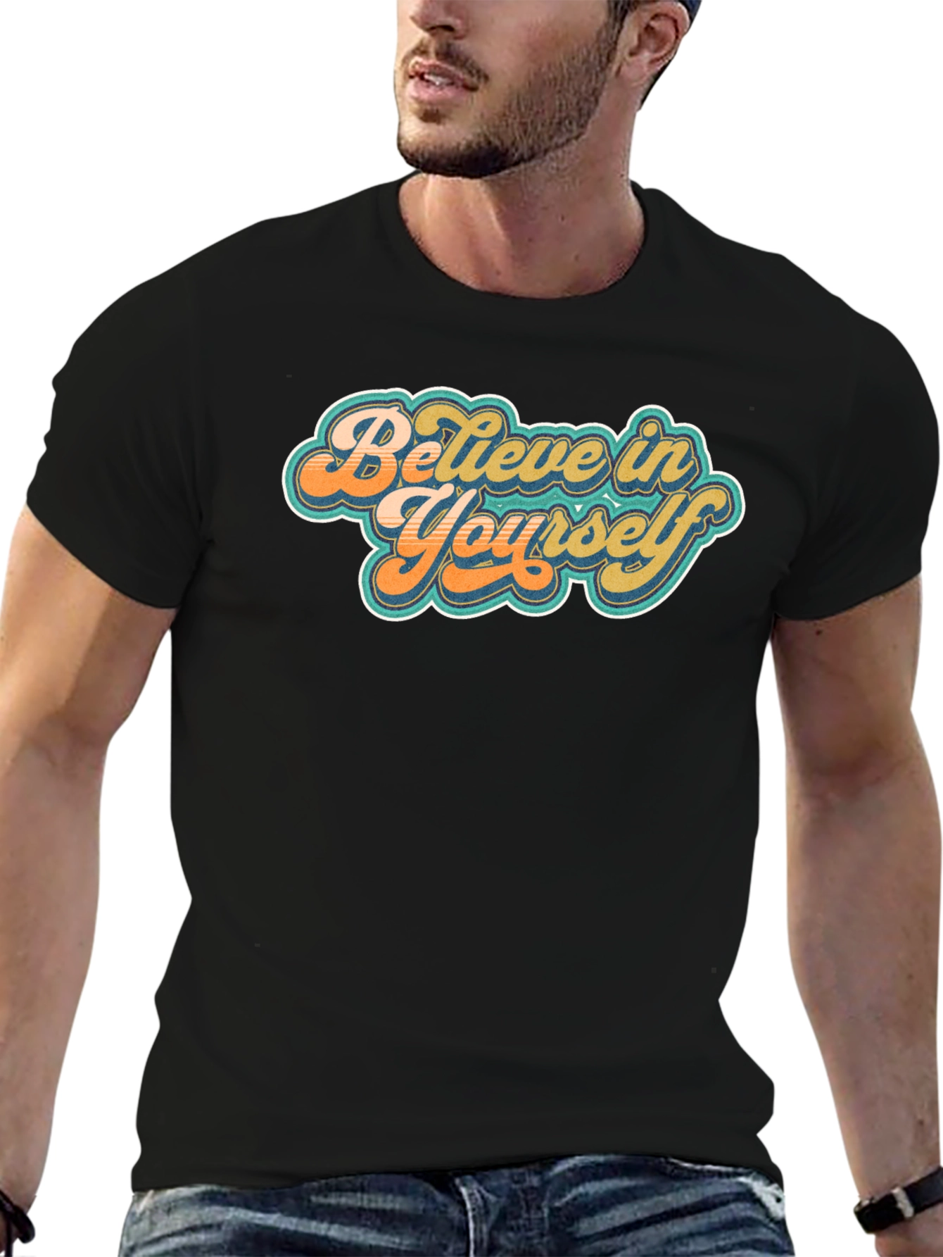 Retro Believe in Yourself Graphic Tee - Unisex