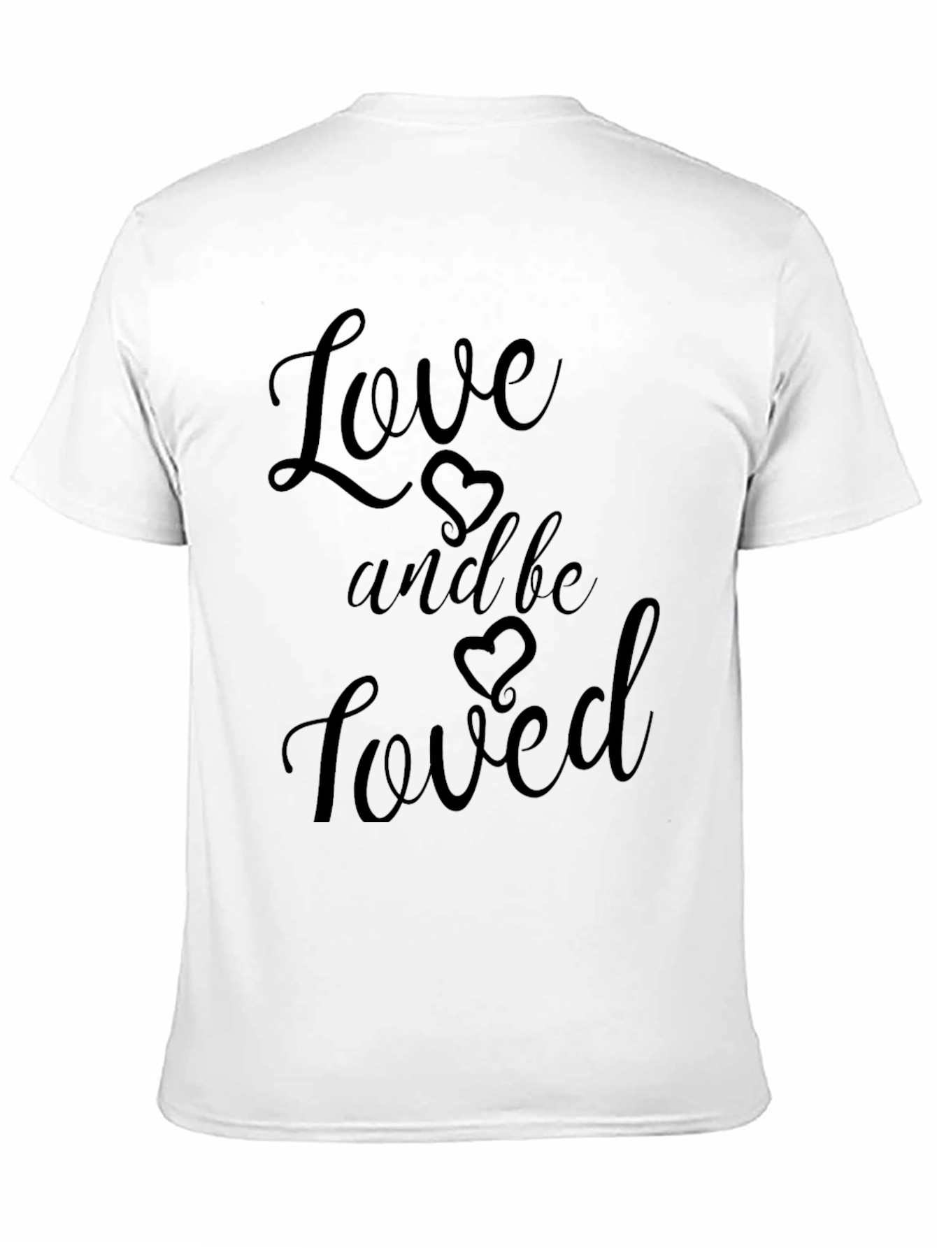 Love and Be Loved Black Graphic Tee Shirt