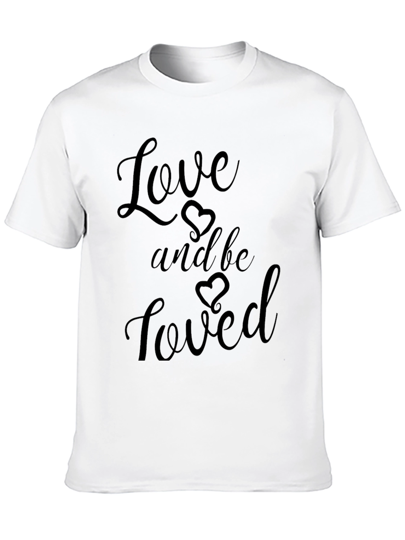 Love and Be Loved Black Graphic Tee Shirt