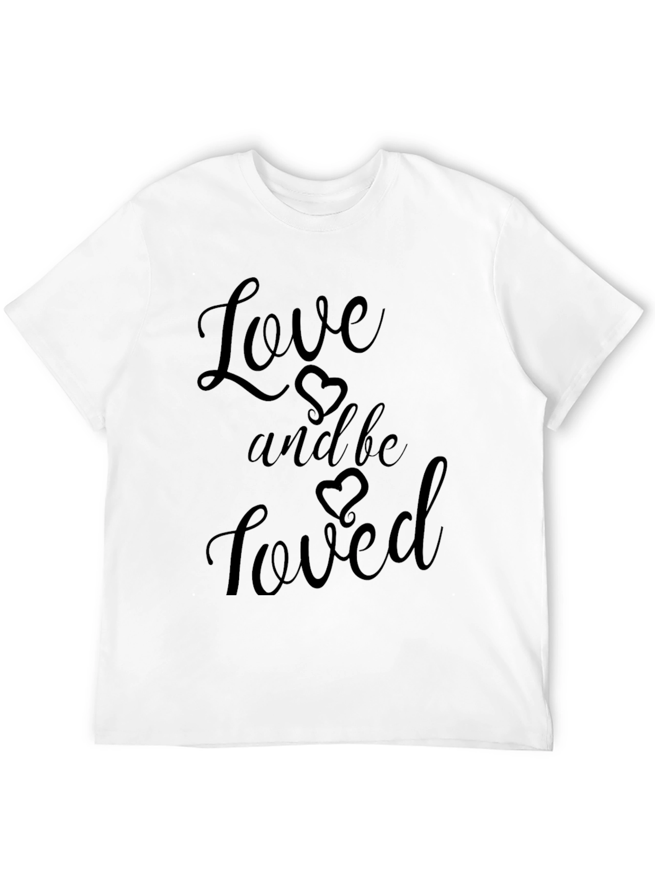 Love and Be Loved Black Graphic Tee Shirt