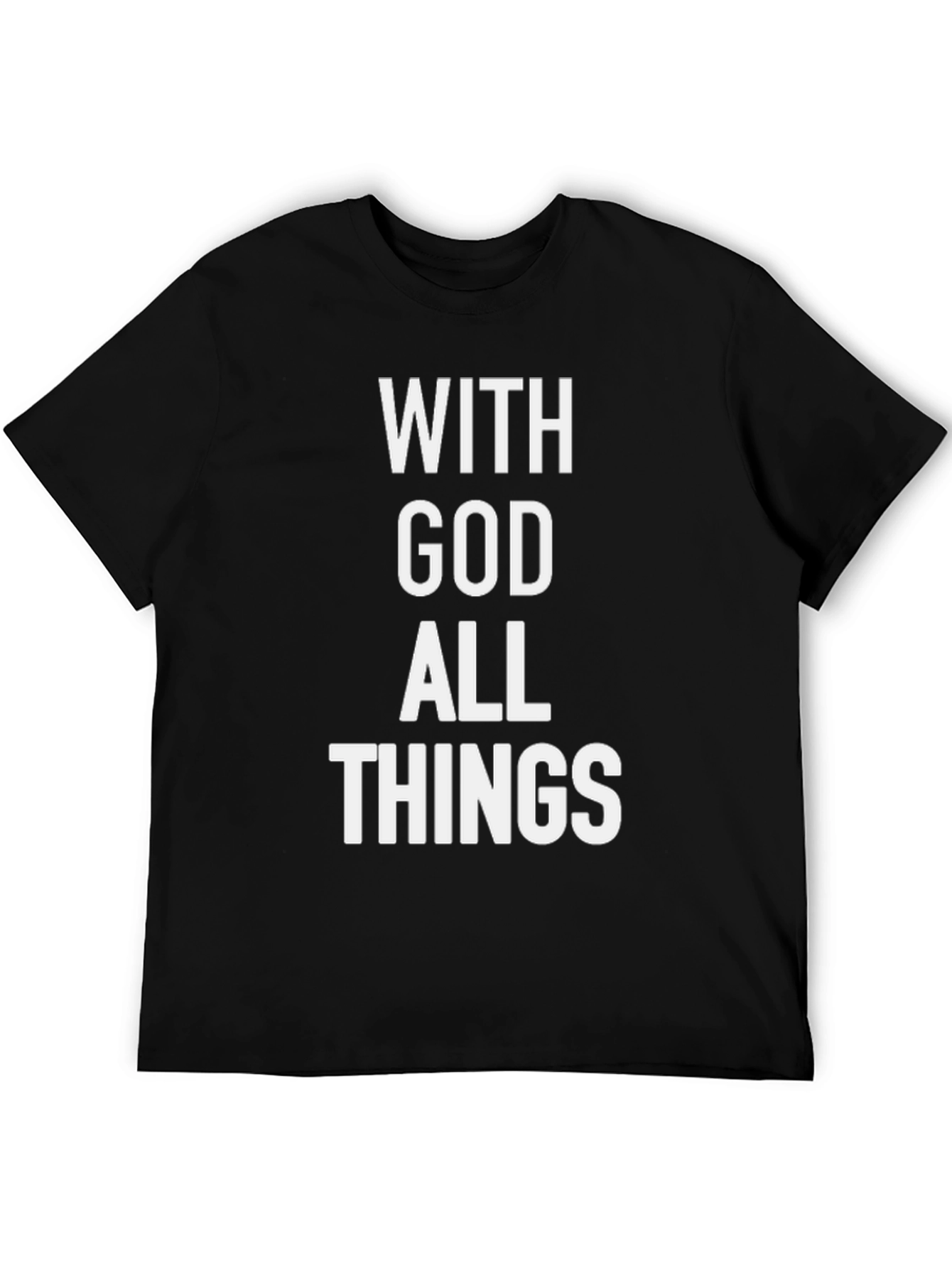 With God All Things T-Shirt - Christian Apparel