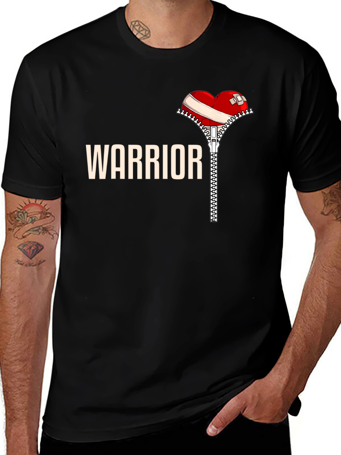 Warrior Heart Unzipped Graphic Tee