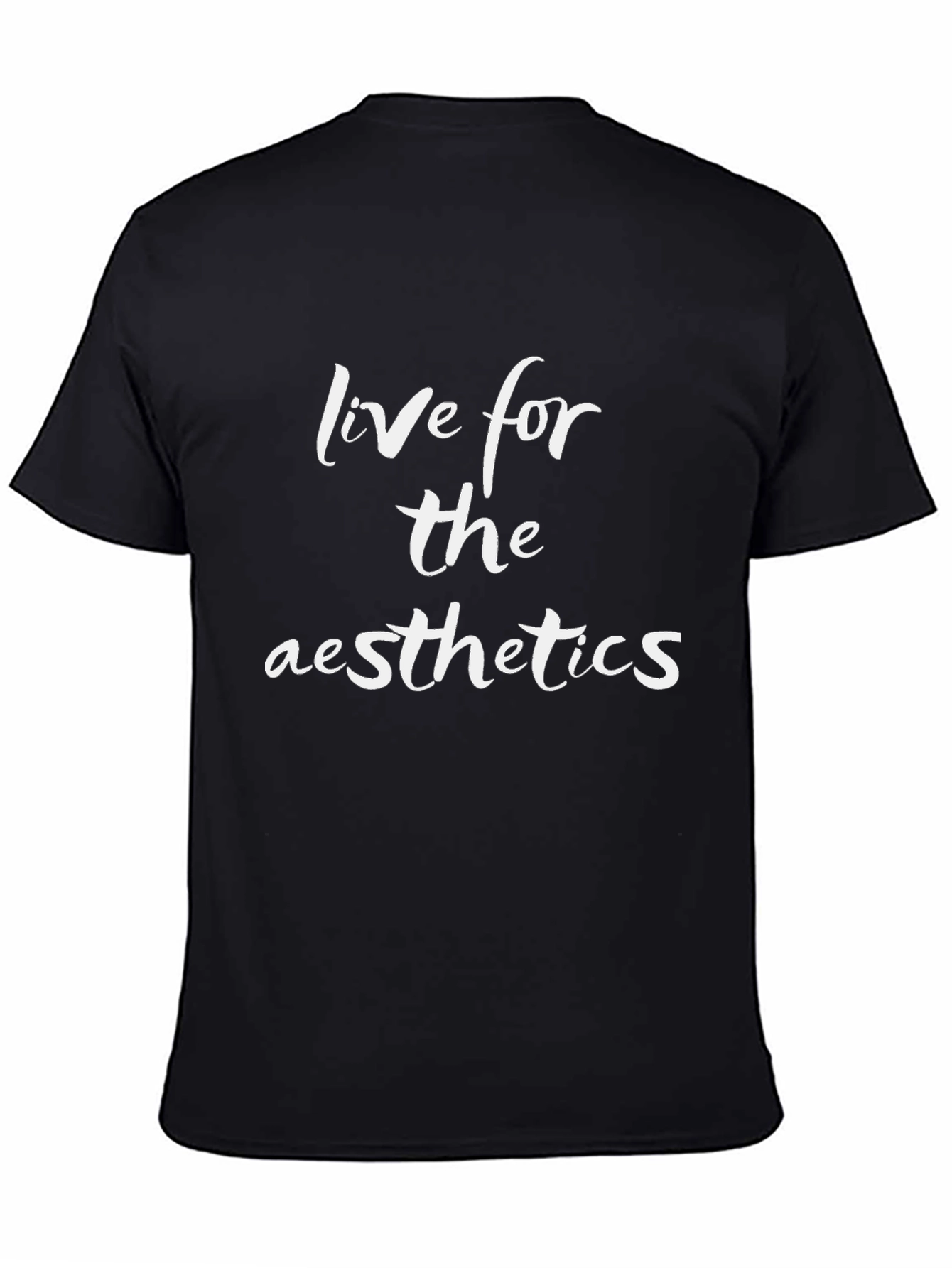 Live for the Aesthetics Black Graphic Tee