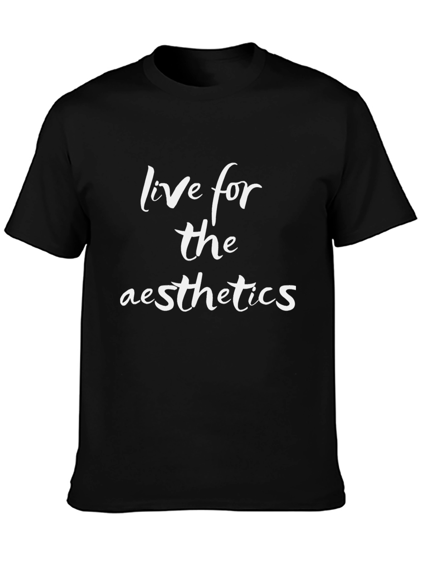 Live for the Aesthetics Black Graphic Tee