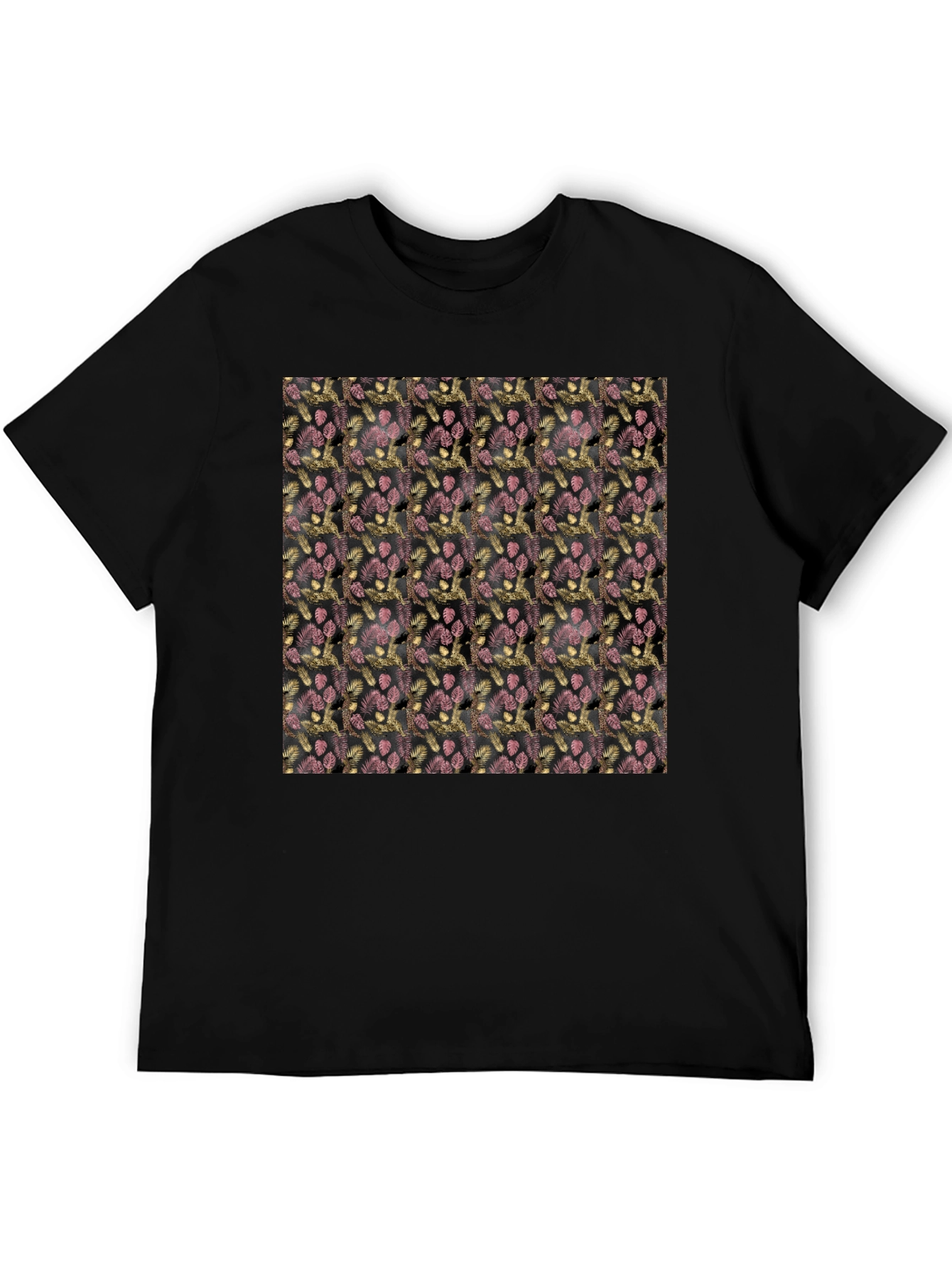 Patterned Black T-Shirt
