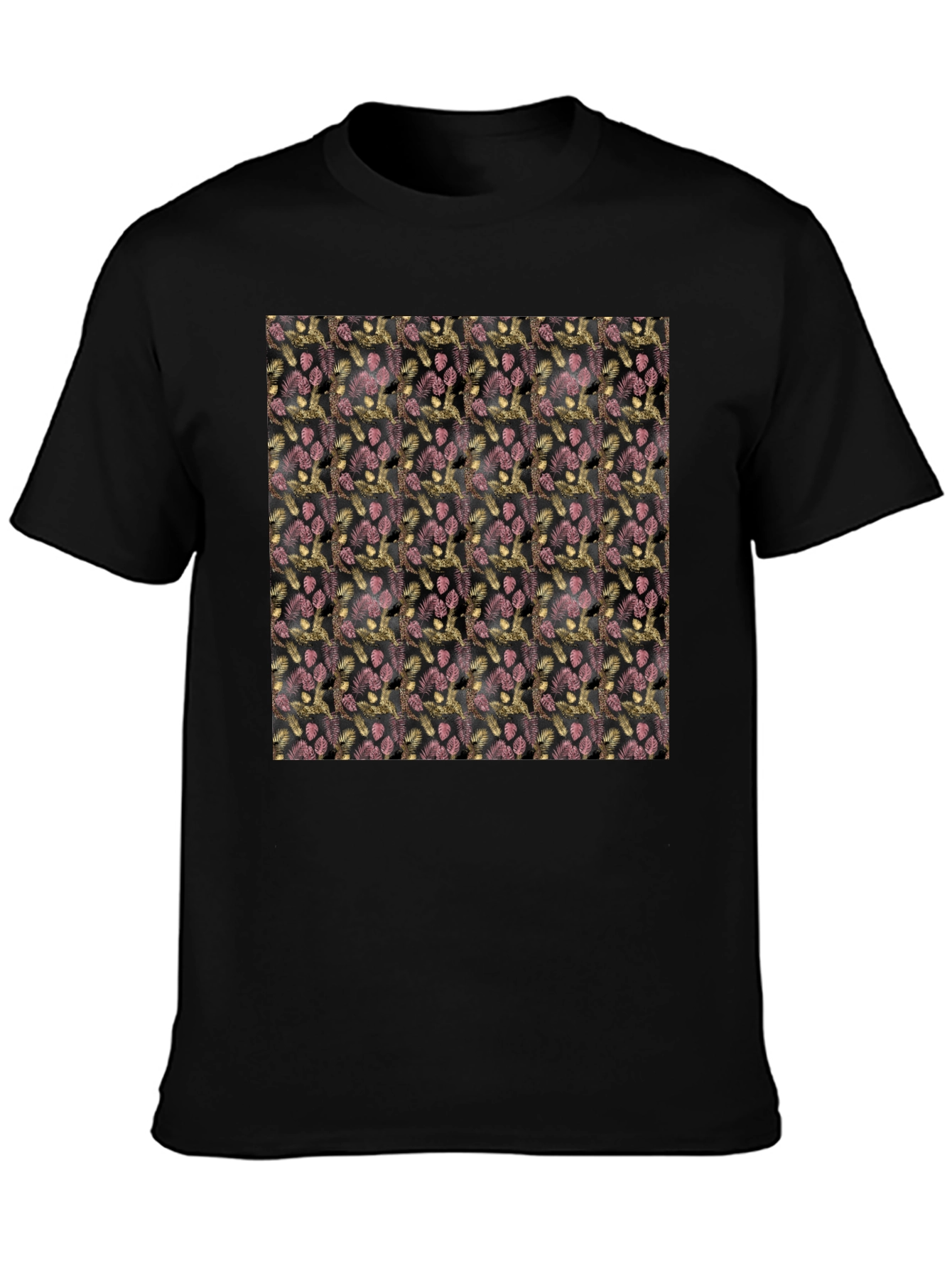 Patterned Black T-Shirt