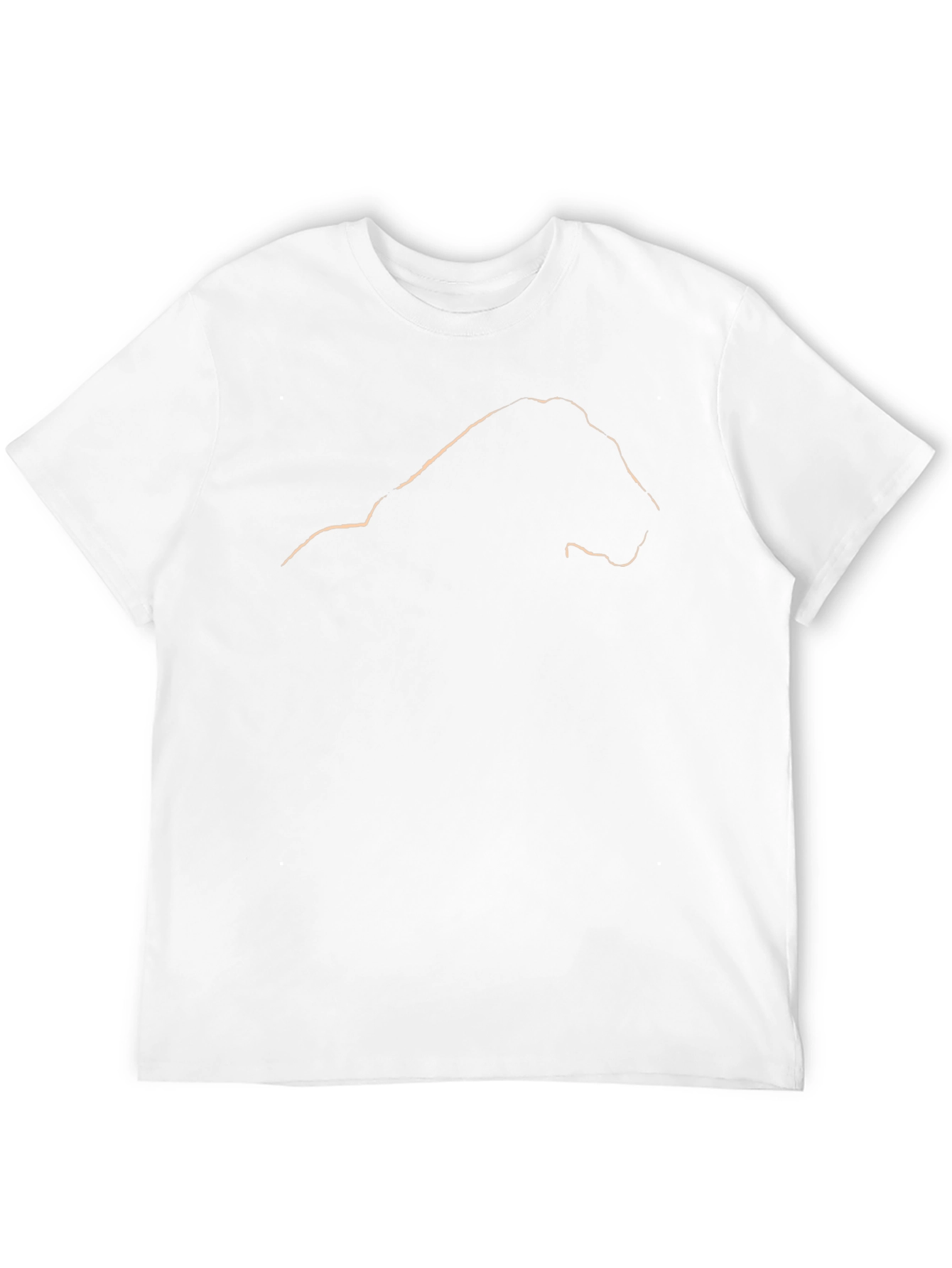 Lion Outline Graphic Black T-Shirt