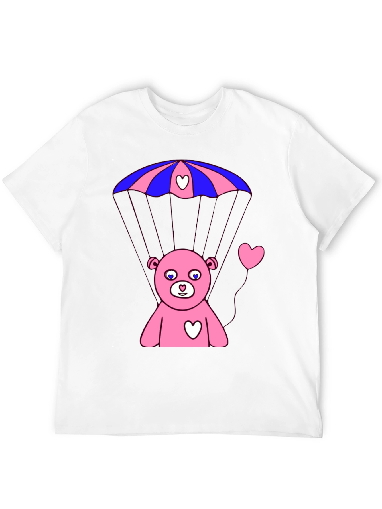 Bear Parachute T-Shirt - Black Graphic Tee