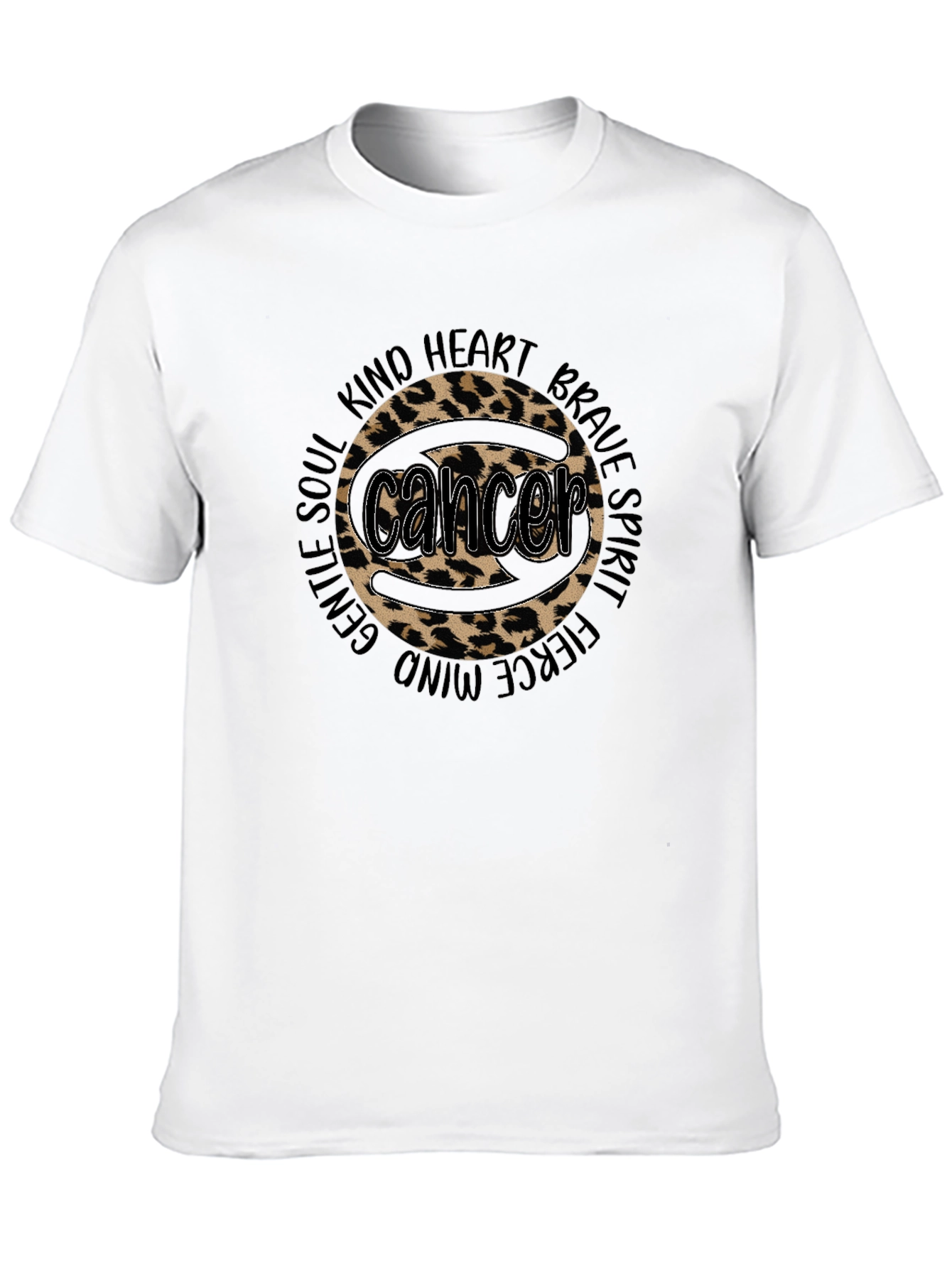 Cancer Zodiac Graphic Tee - Black