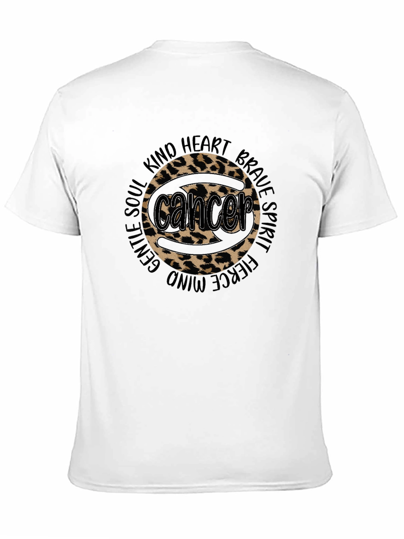 Cancer Zodiac Graphic Tee - Black