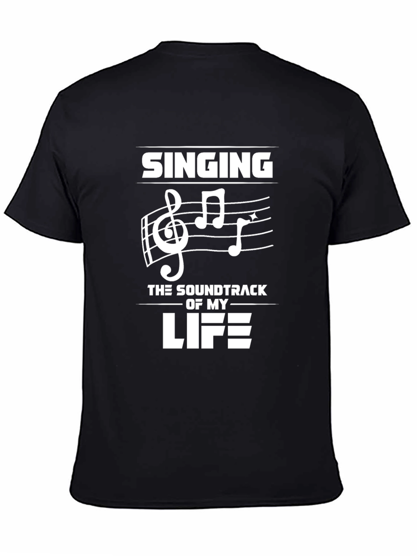 Singing Soundtrack of My Life T-Shirt - Black