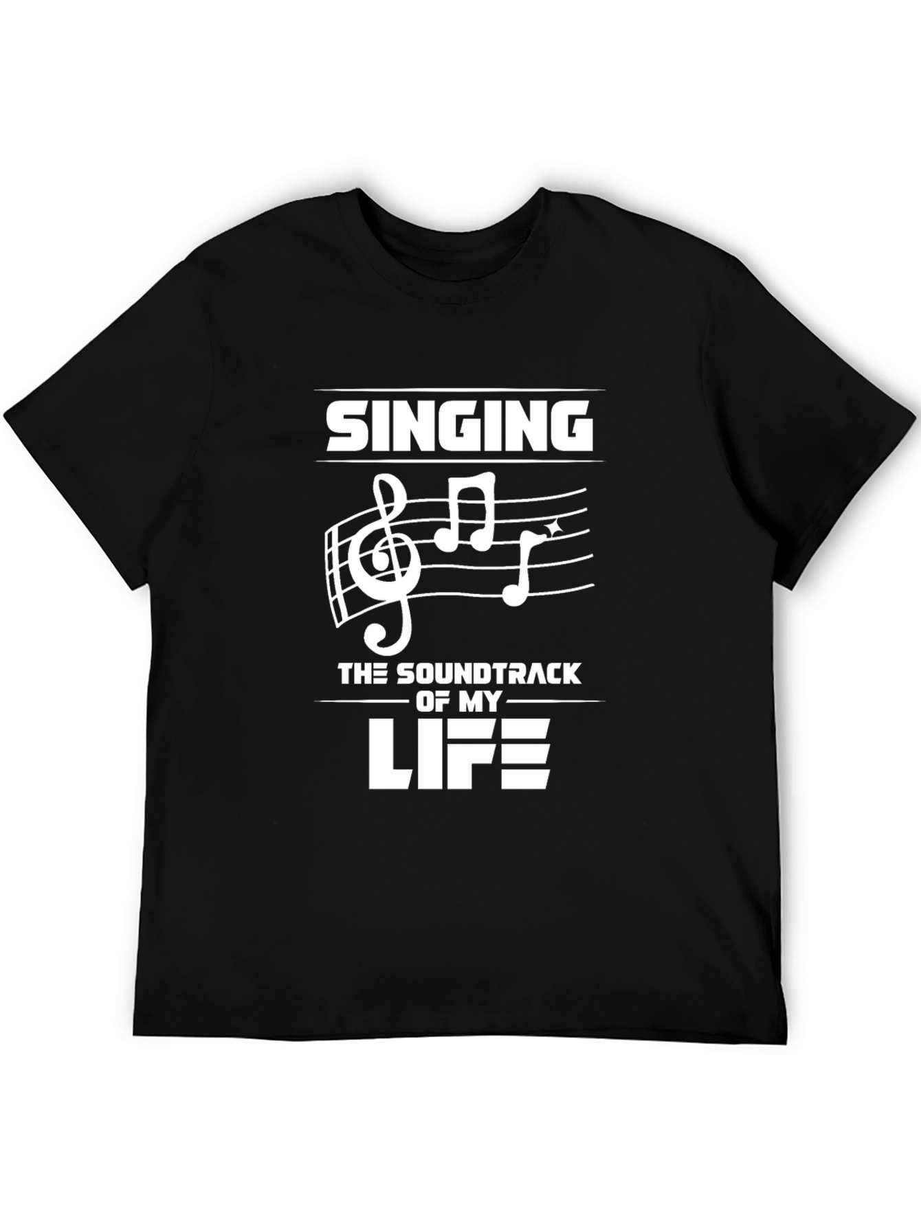 Singing Soundtrack of My Life T-Shirt - Black
