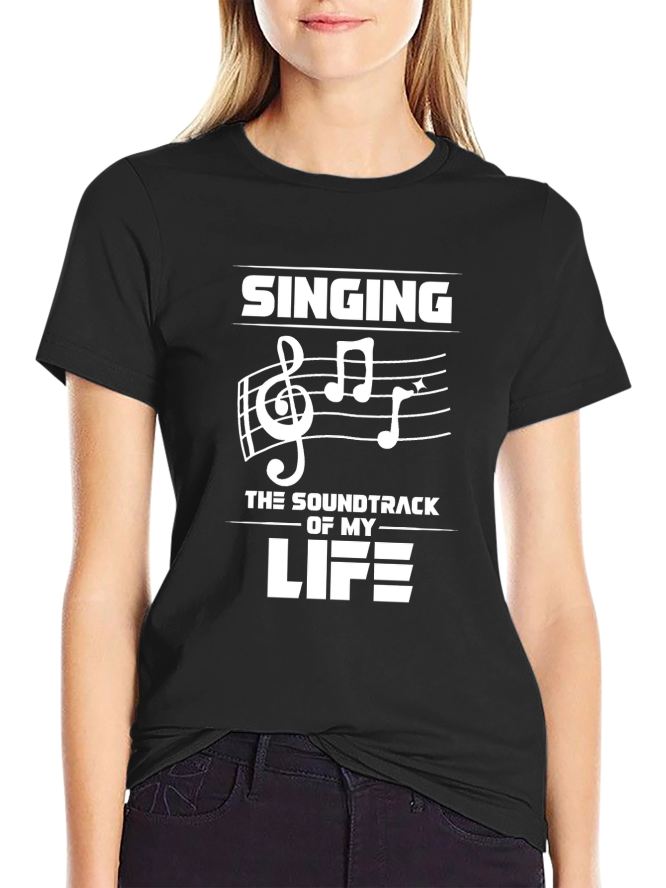 Singing Soundtrack of My Life T-Shirt - Black