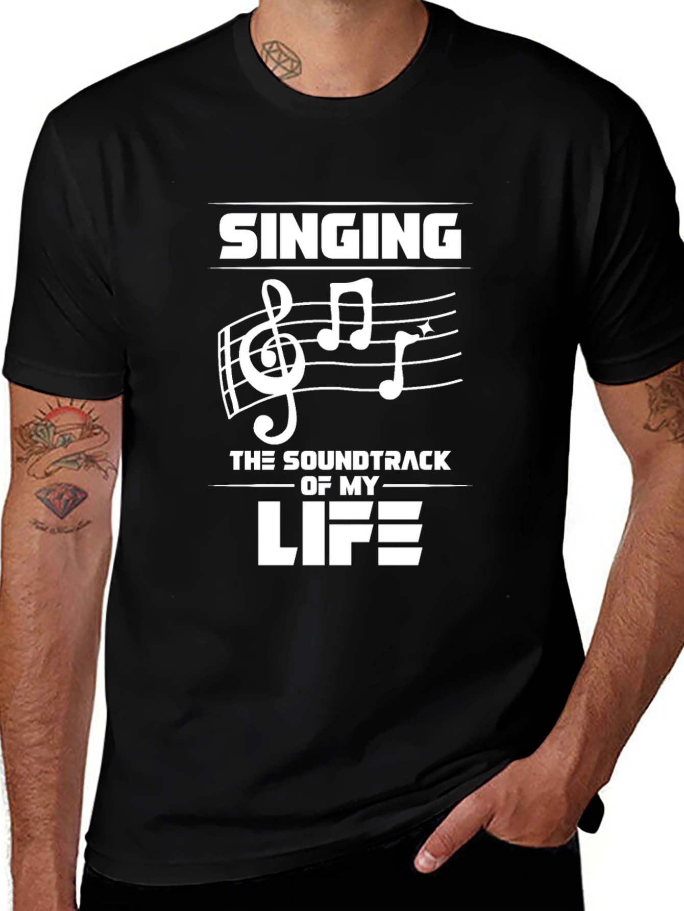 Singing Soundtrack of My Life T-Shirt - Black