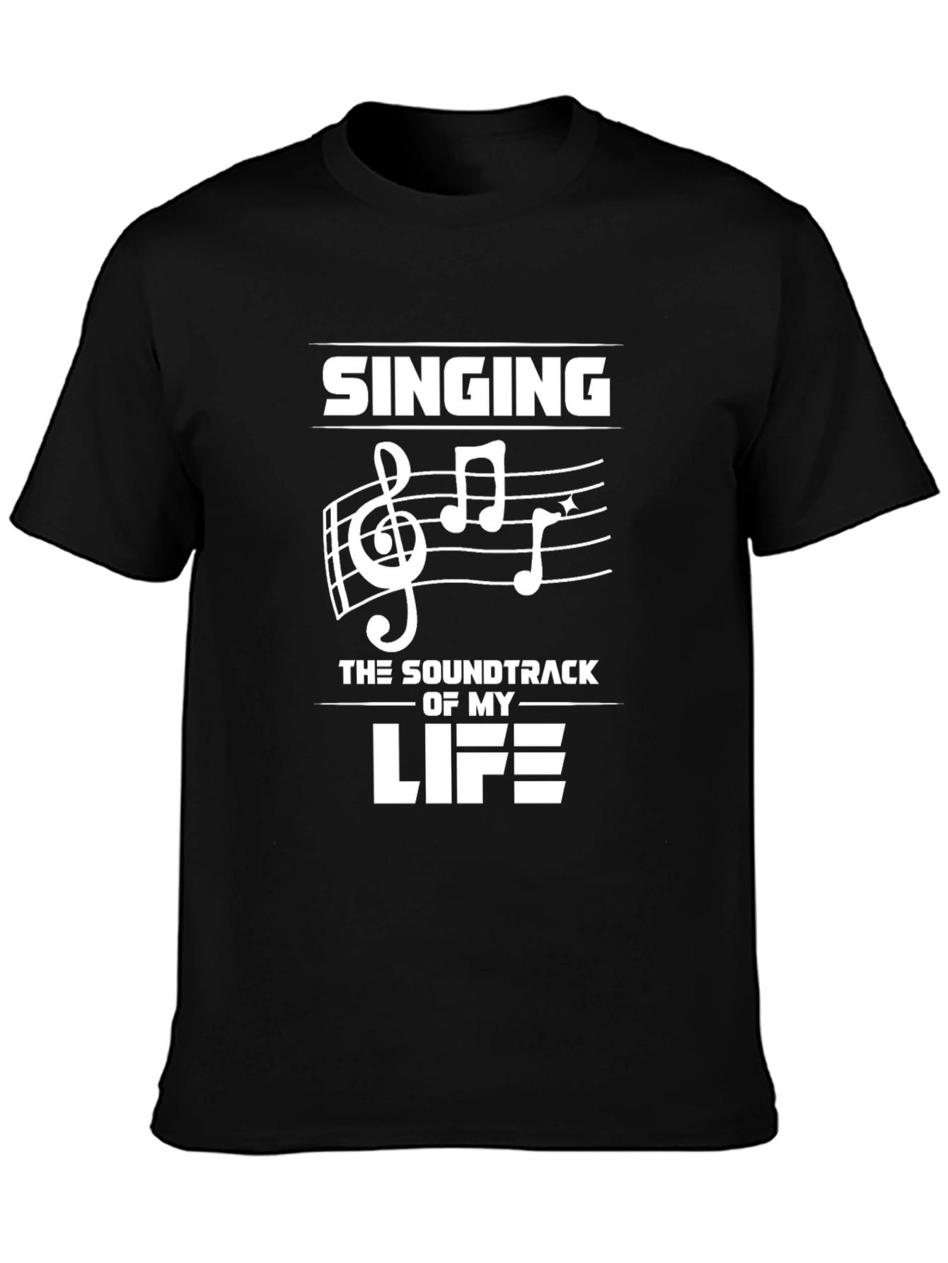Singing Soundtrack of My Life T-Shirt - Black
