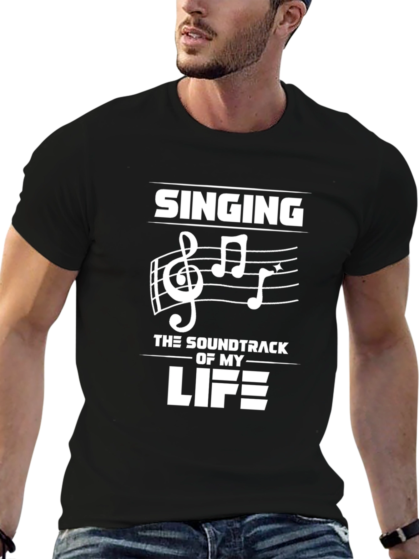 Singing Soundtrack of My Life T-Shirt - Black