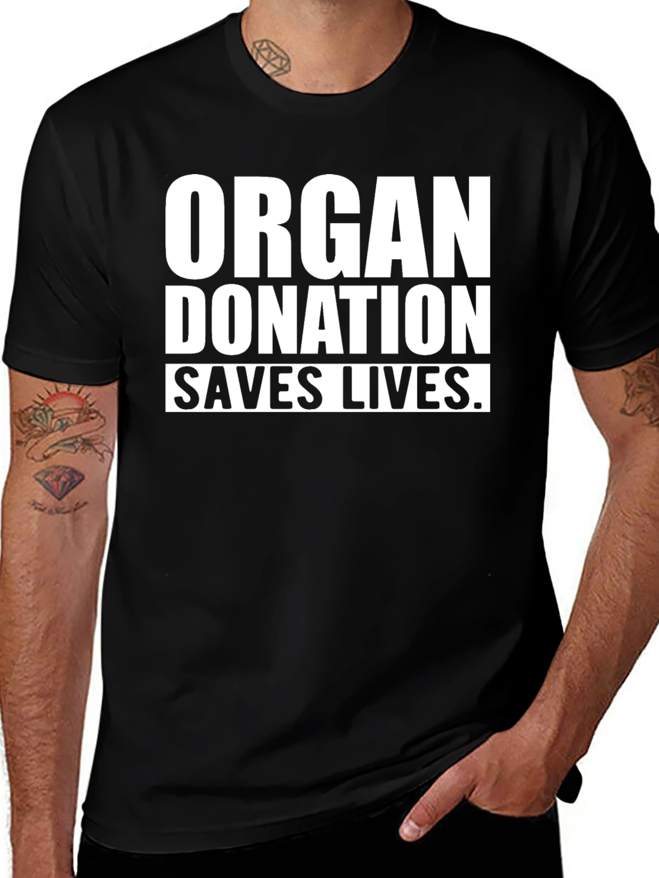 Organ Donation Saves Lives Black T-Shirt