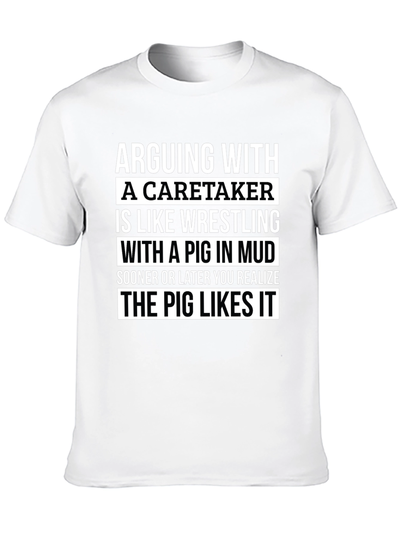 Arguing with a Caretaker Mens Graphic T-Shirt