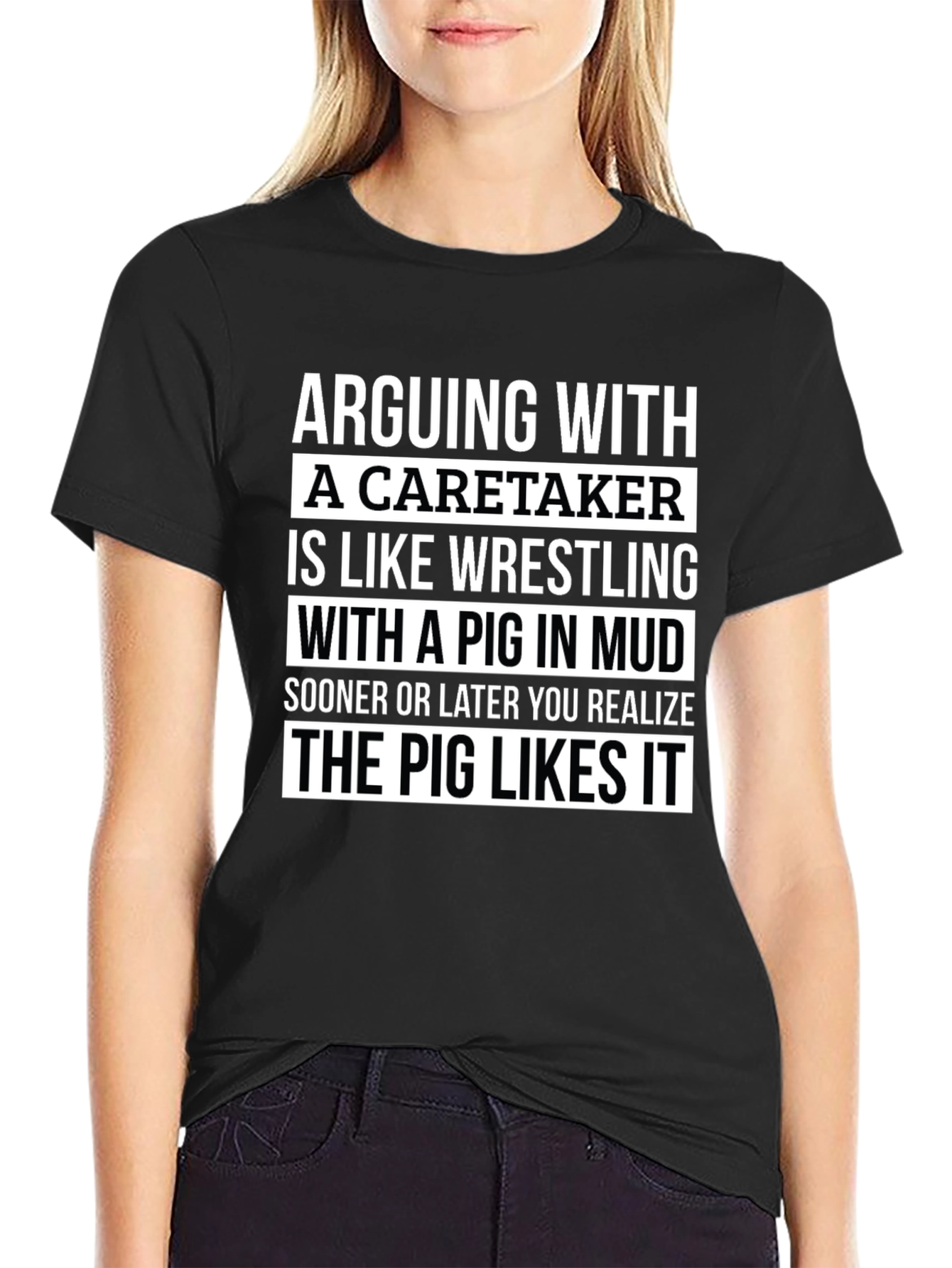 Arguing with a Caretaker Mens Graphic T-Shirt