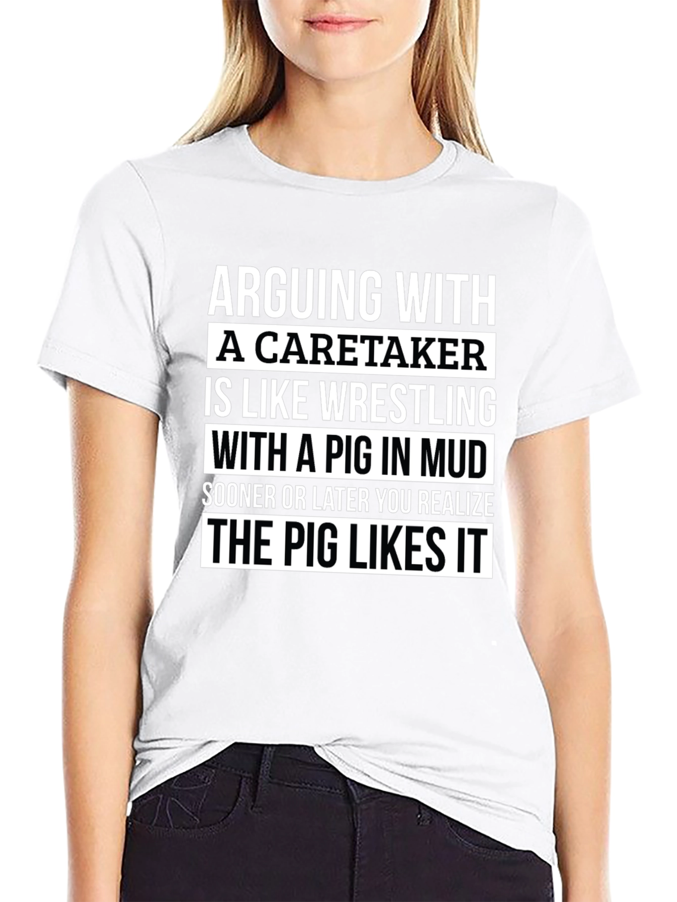 Arguing with a Caretaker Mens Graphic T-Shirt