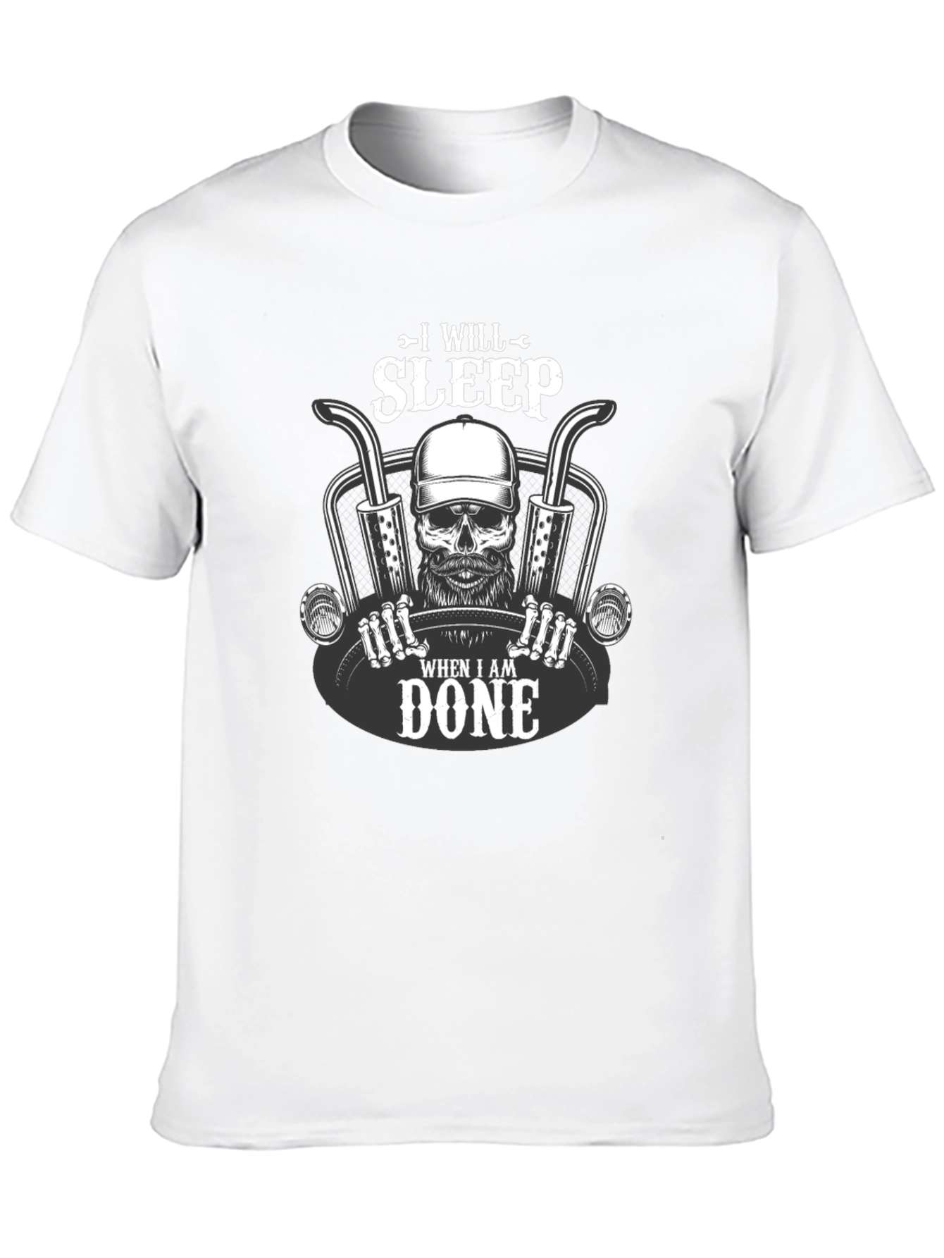 I Will Sleep When I Am Done Skull T-Shirt