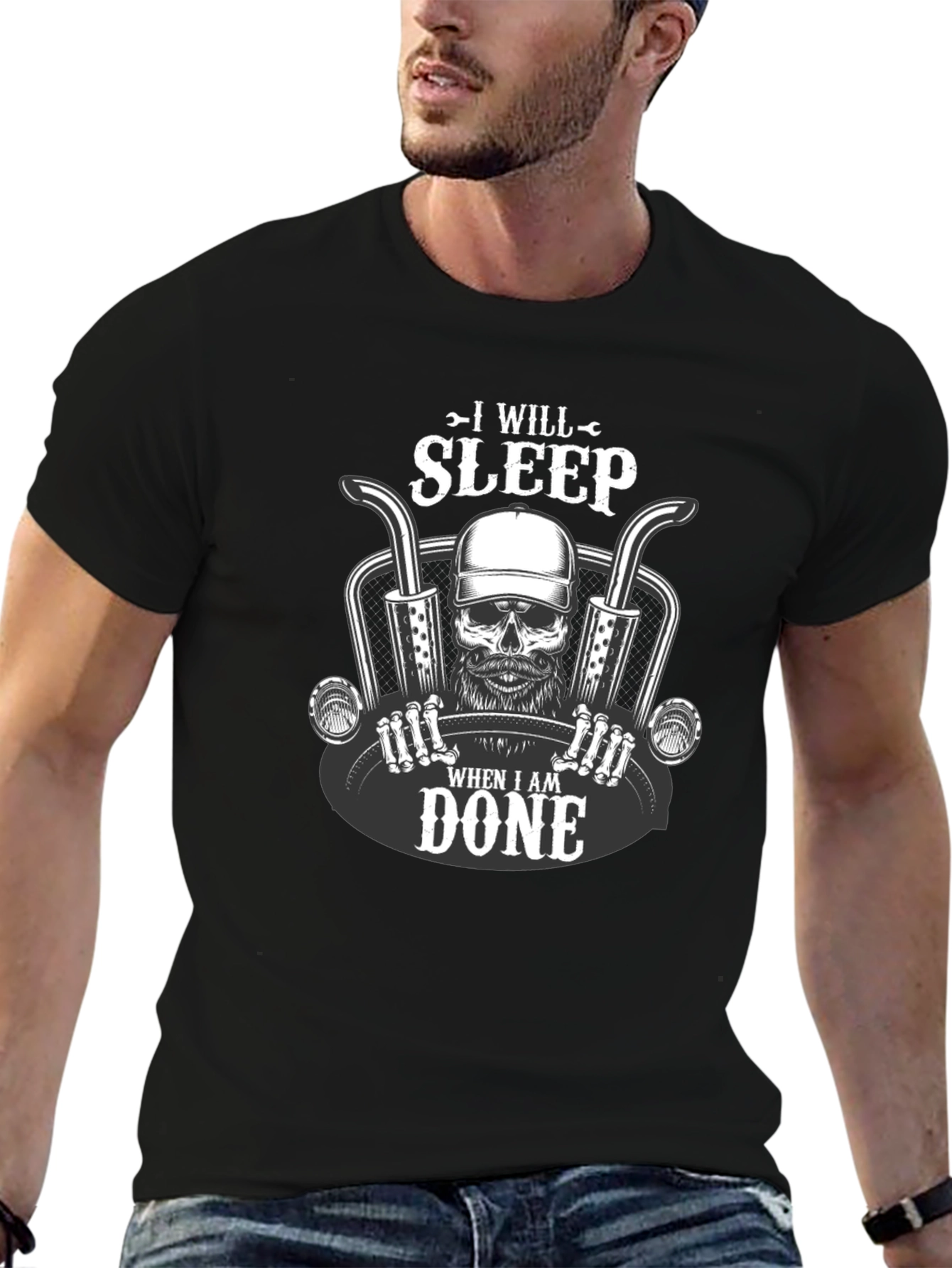 I Will Sleep When I Am Done Skull T-Shirt