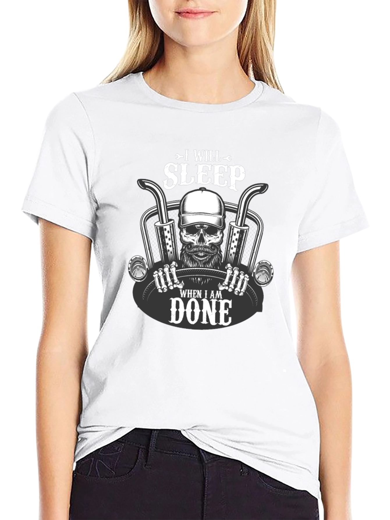I Will Sleep When I Am Done Skull T-Shirt