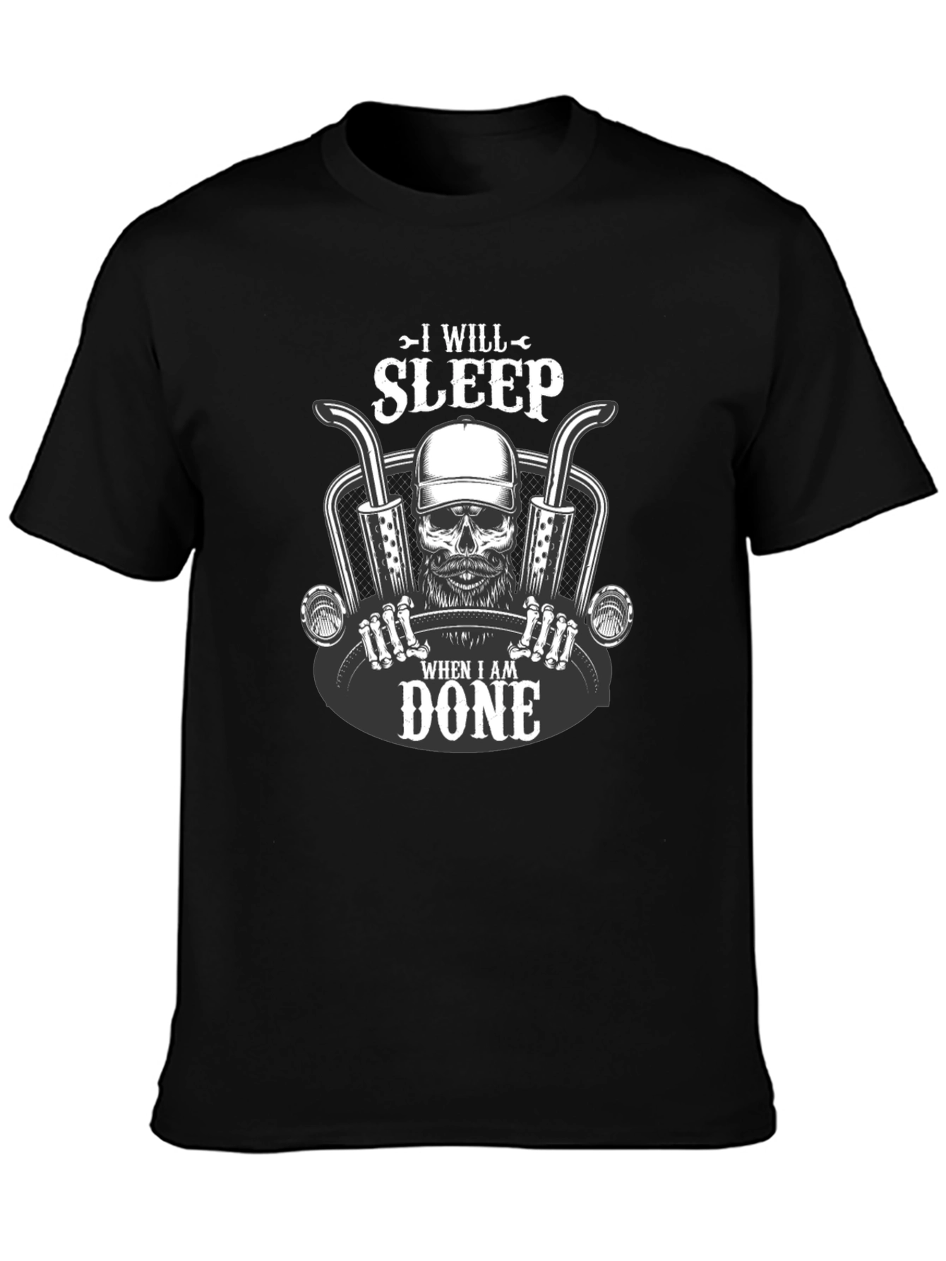 I Will Sleep When I Am Done Skull T-Shirt