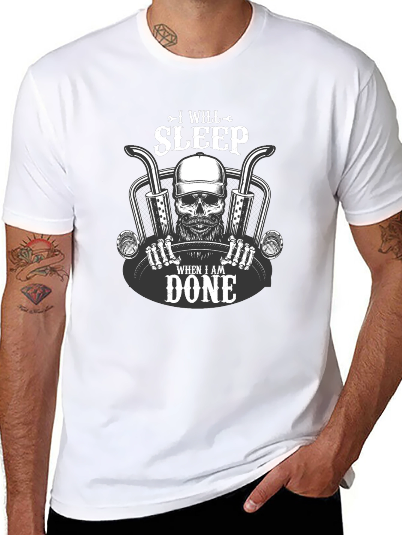 I Will Sleep When I Am Done Skull T-Shirt