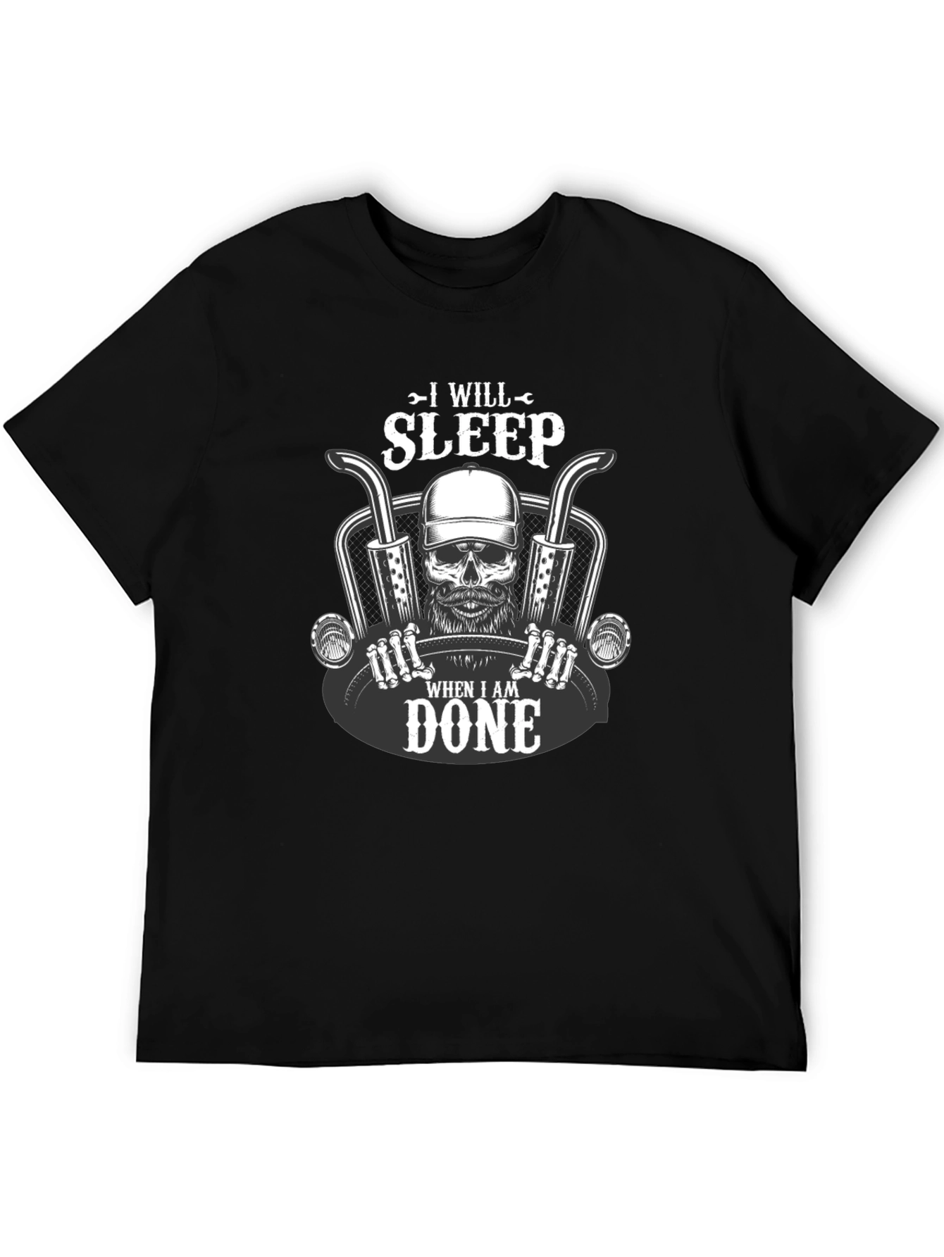 I Will Sleep When I Am Done Skull T-Shirt