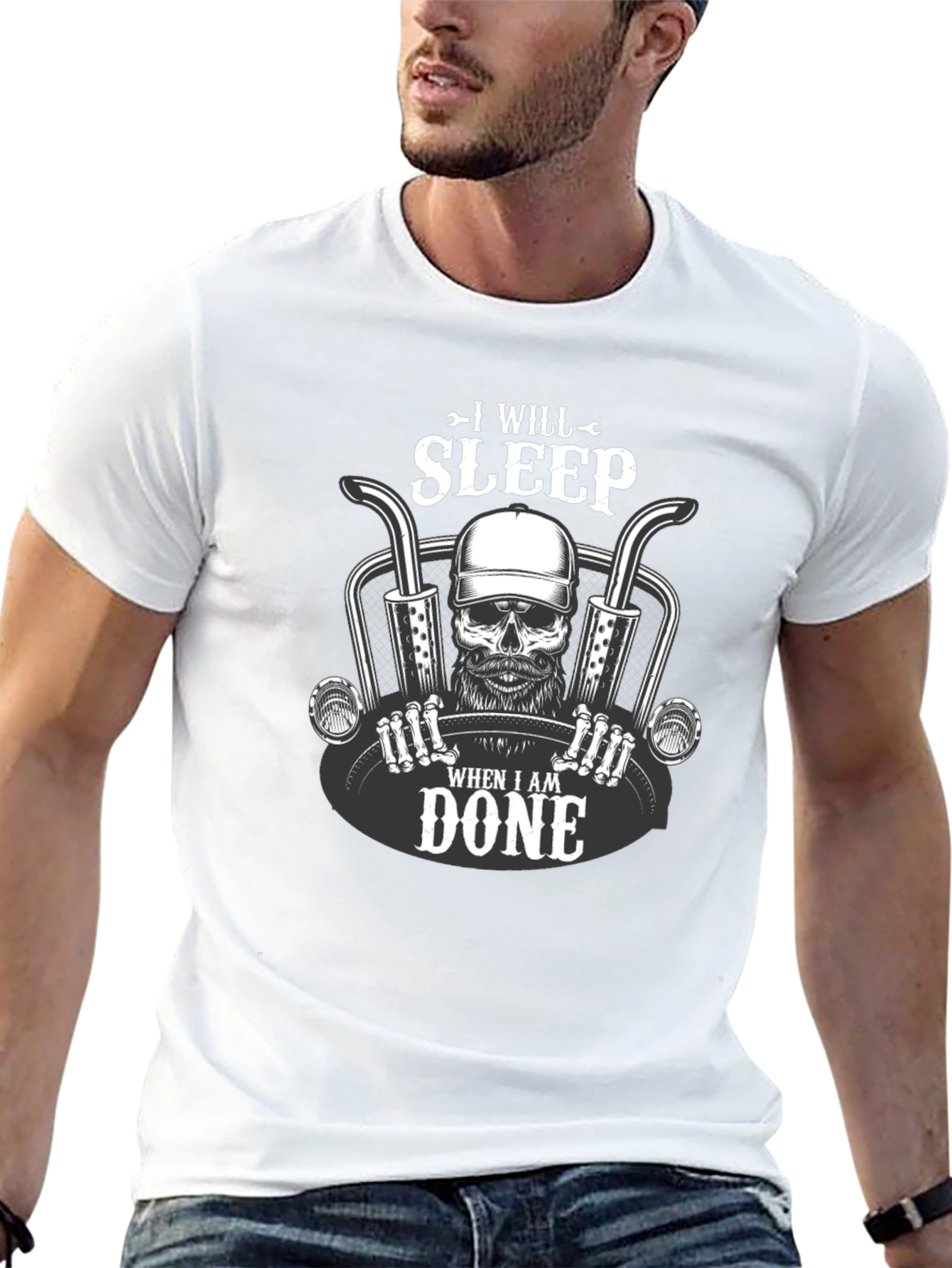 I Will Sleep When I Am Done Skull T-Shirt