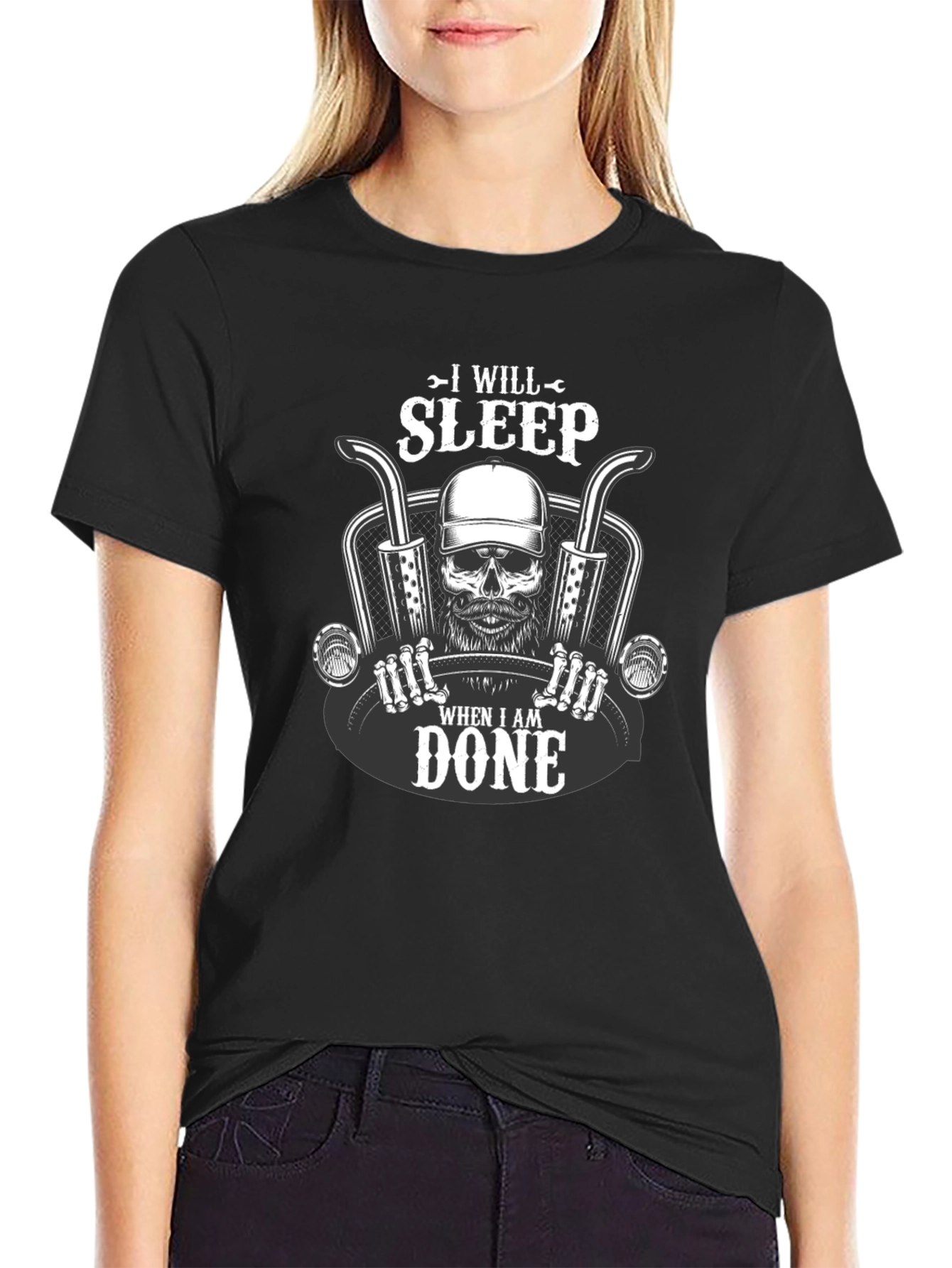 I Will Sleep When I Am Done Skull T-Shirt