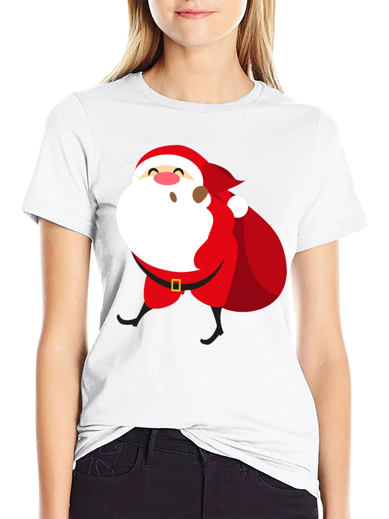 Santa Claus Graphic T-Shirt - Holiday Festive Wear